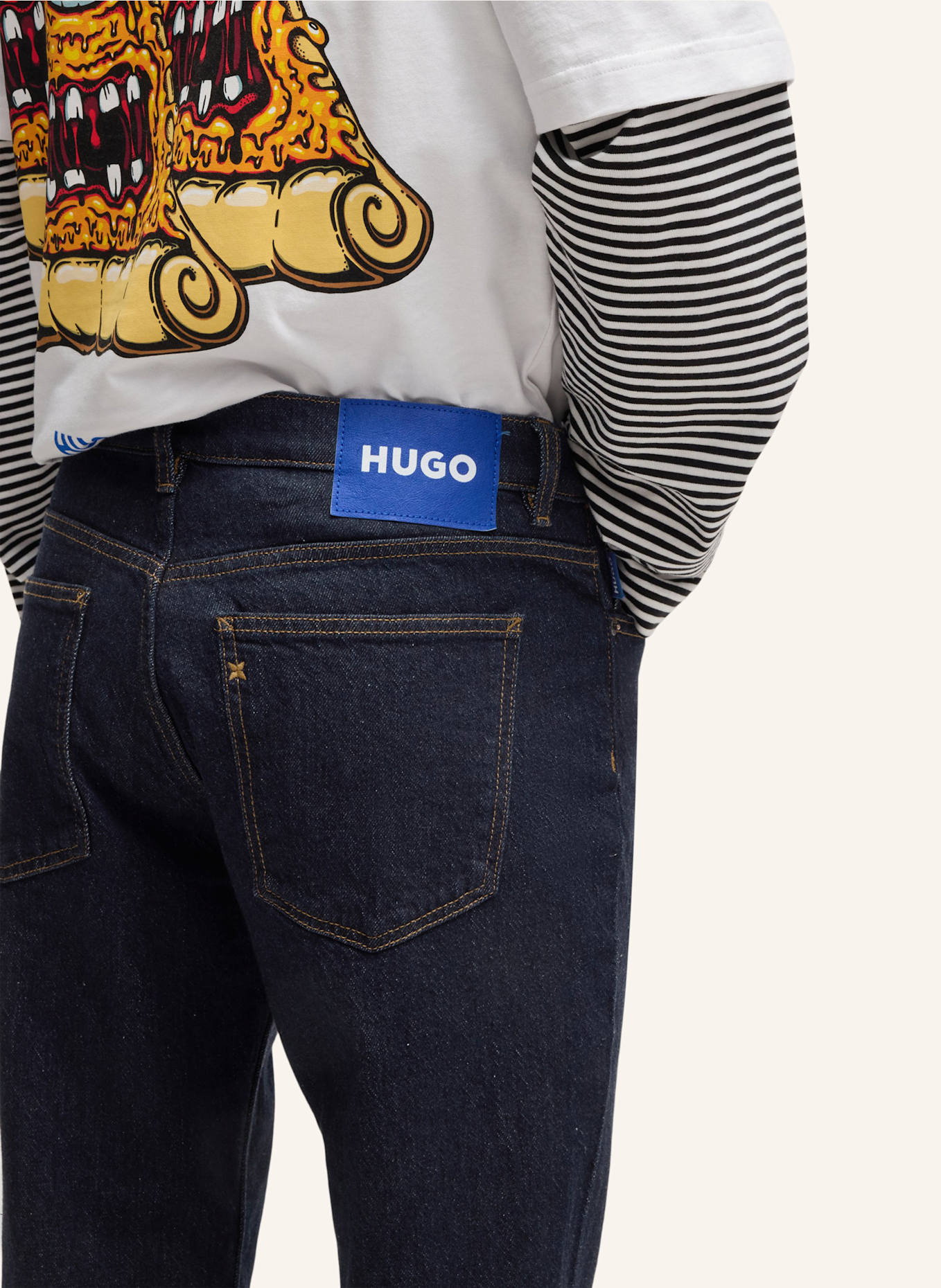 HUGO Jeans BRODY Tapered Fit: DUNKELBLAU