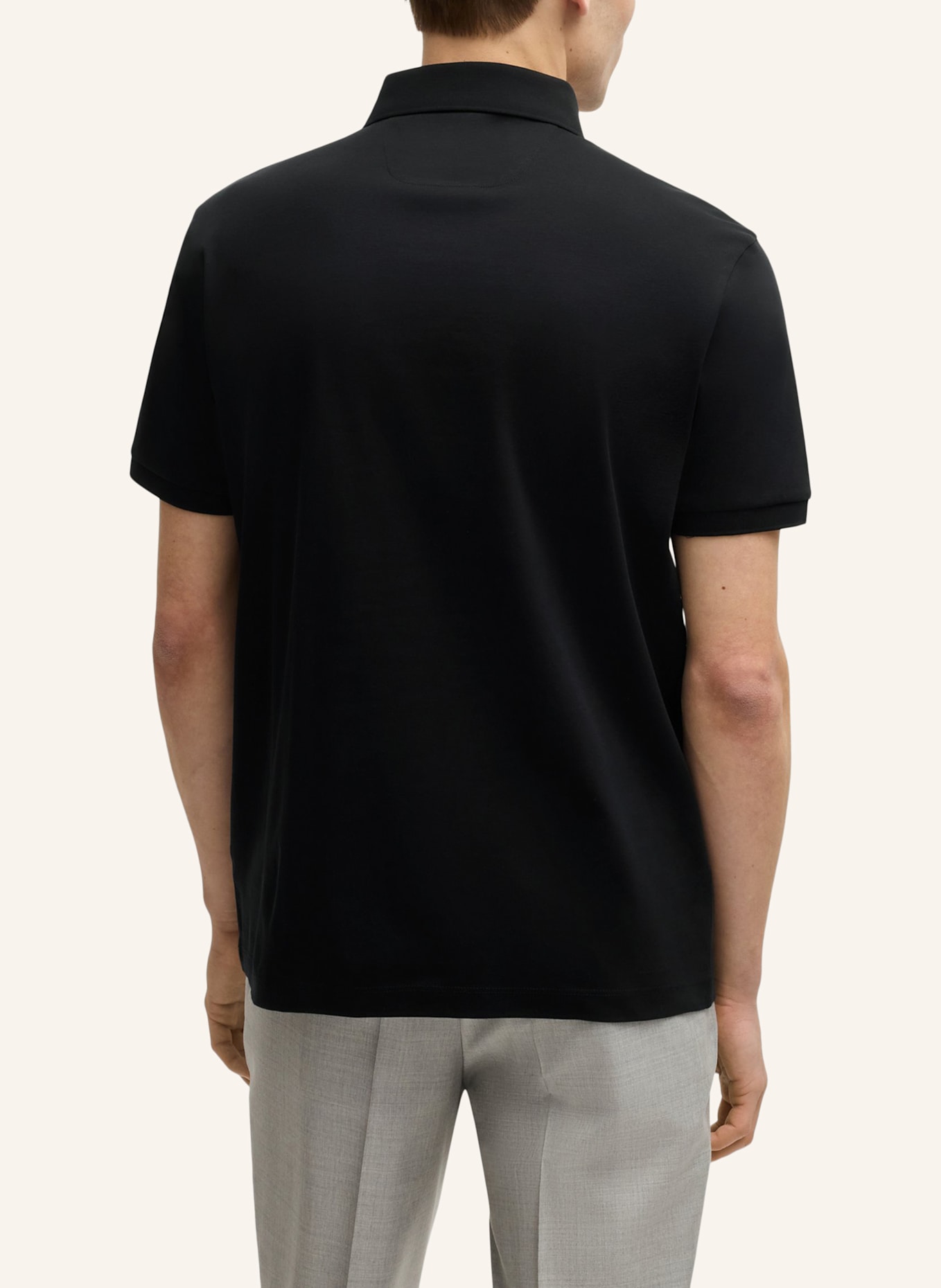 BOSS Poloshirt L-PERRY 14 Regular Fit: SCHWARZ