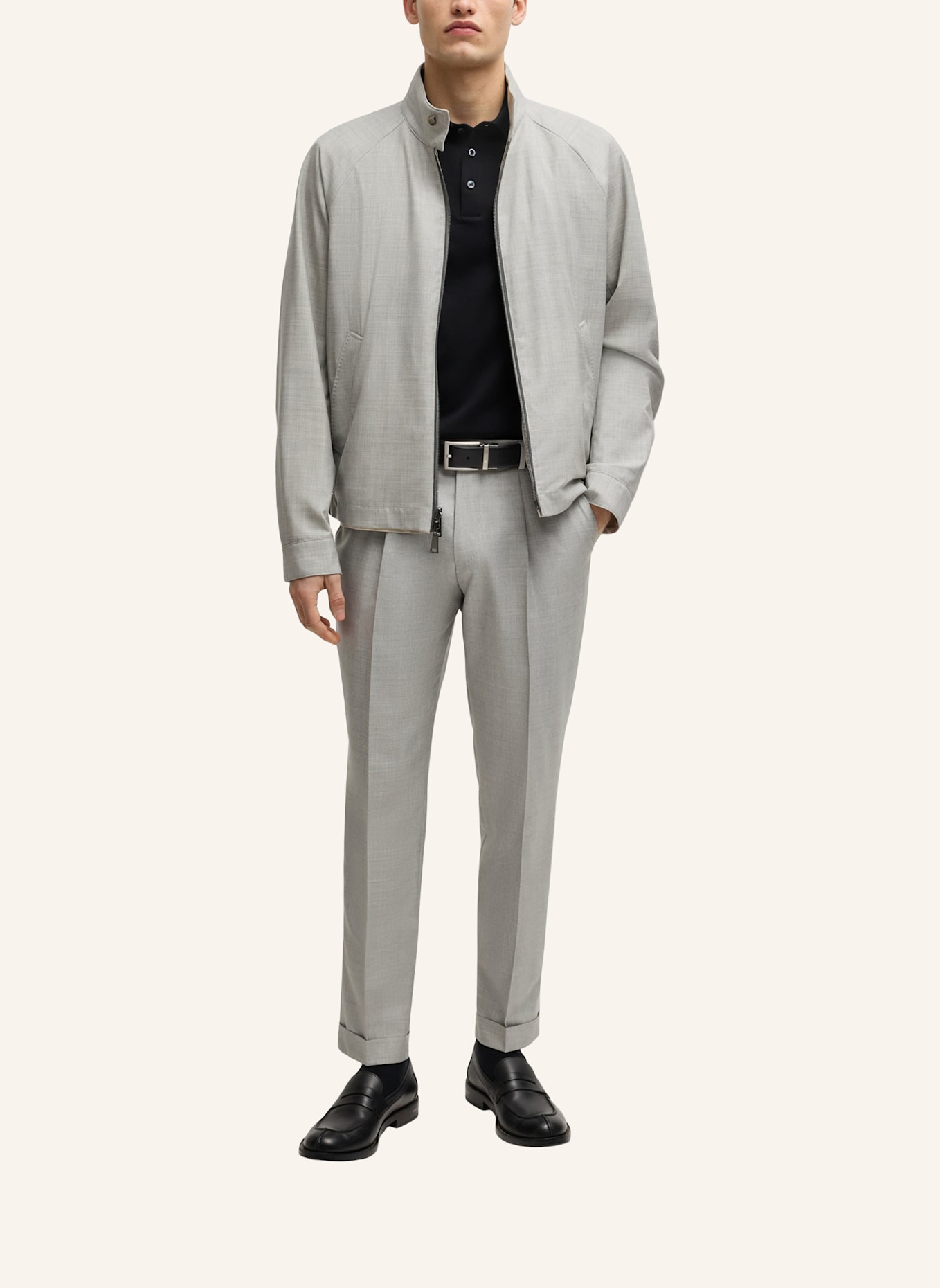 BOSS Poloshirt L-PERRY 14 Regular Fit: SCHWARZ