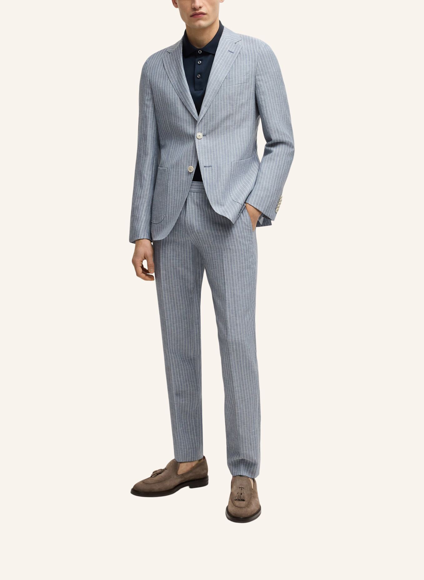 BOSS Poloshirt L-PERRY 14 Regular Fit: DUNKELBLAU