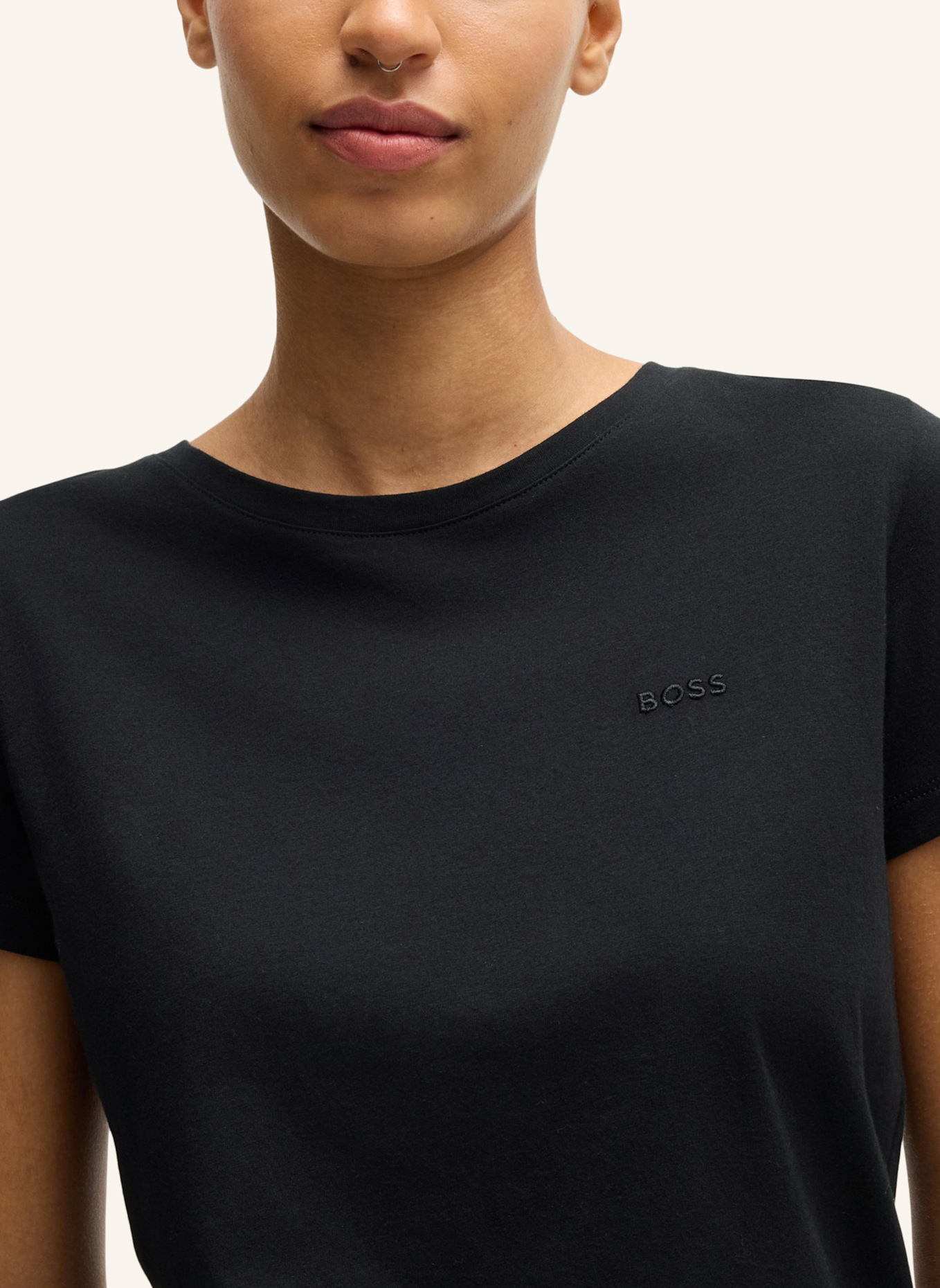 BOSS T-Shirt C_ESOGO Slim Fit: SCHWARZ