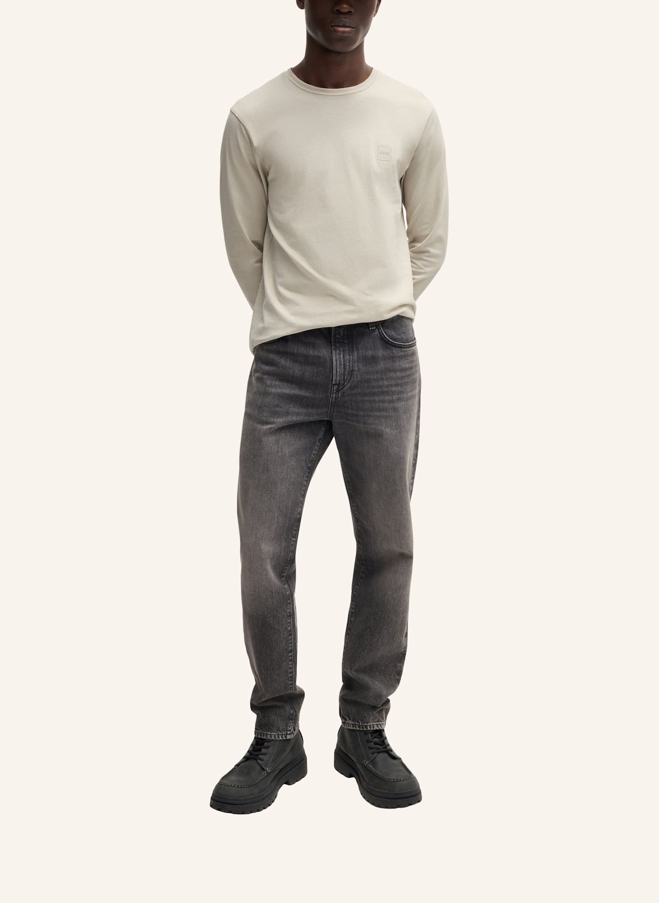 BOSS Longsleeve TACKS: BEIGE