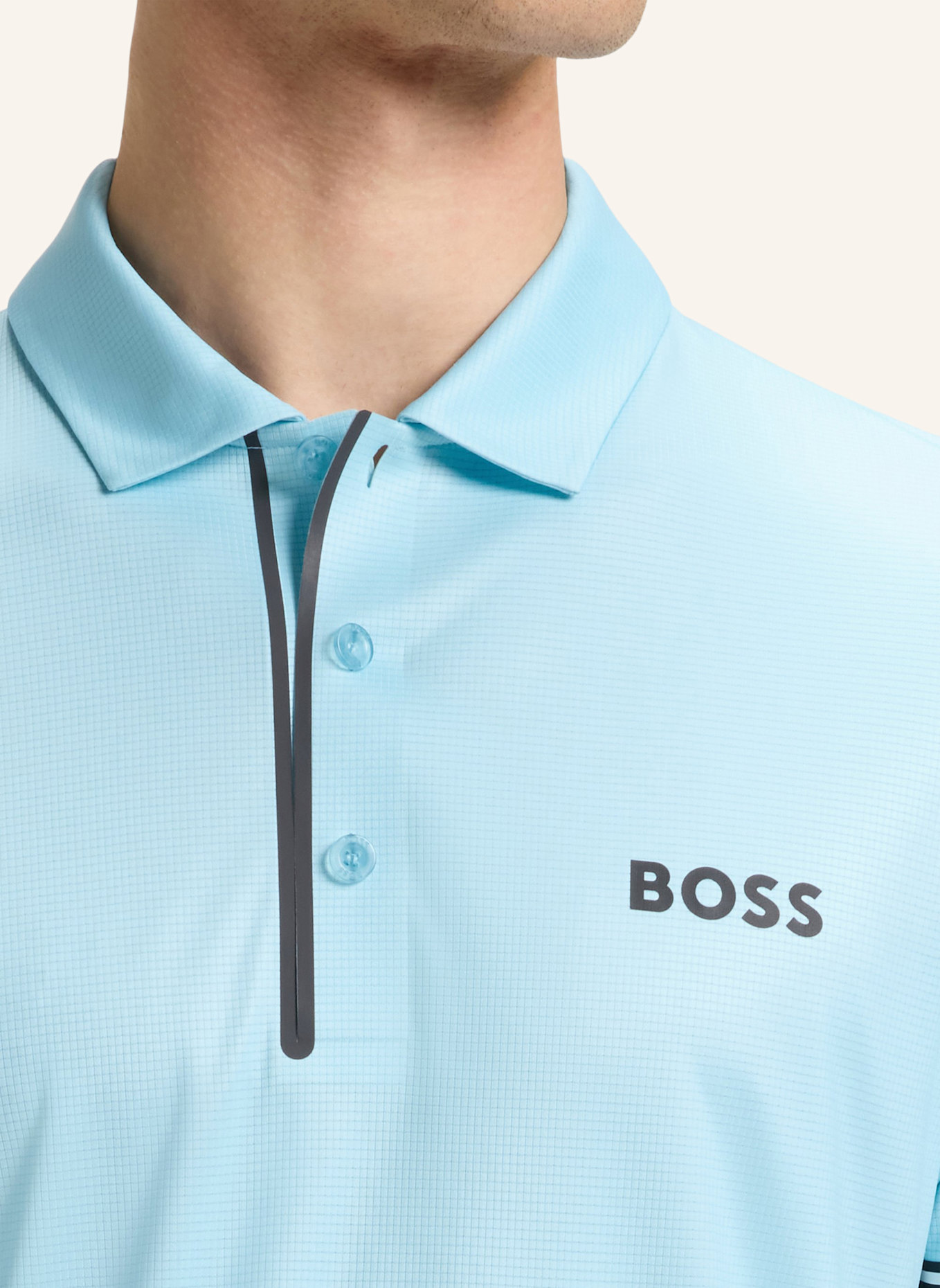 BOSS Poloshirt PADDYTECH GOC Regular Fit: HELLBLAU