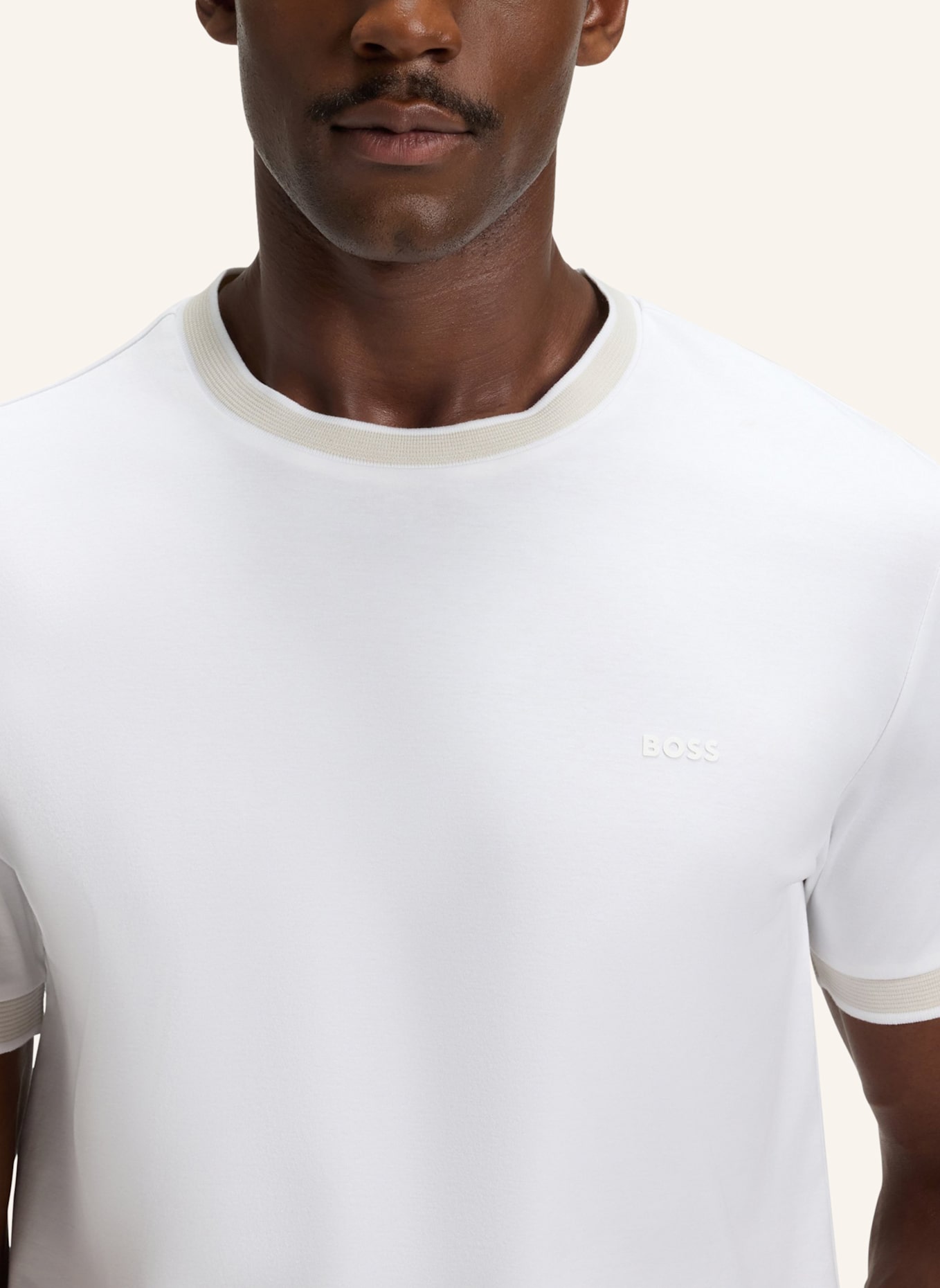 BOSS T-Shirt H-TESSLER 200 Slim Fit: WEISS