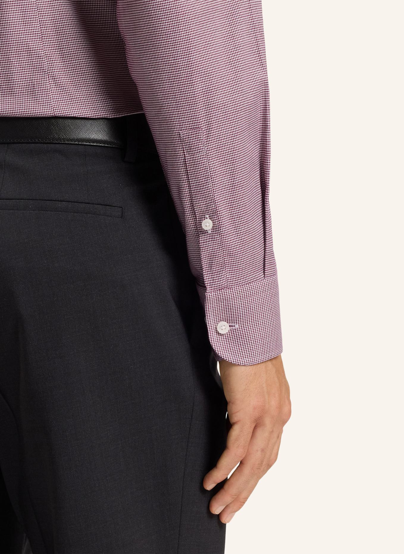 BOSS Hemd HANK SPREAD Slim Fit: DUNKELROT