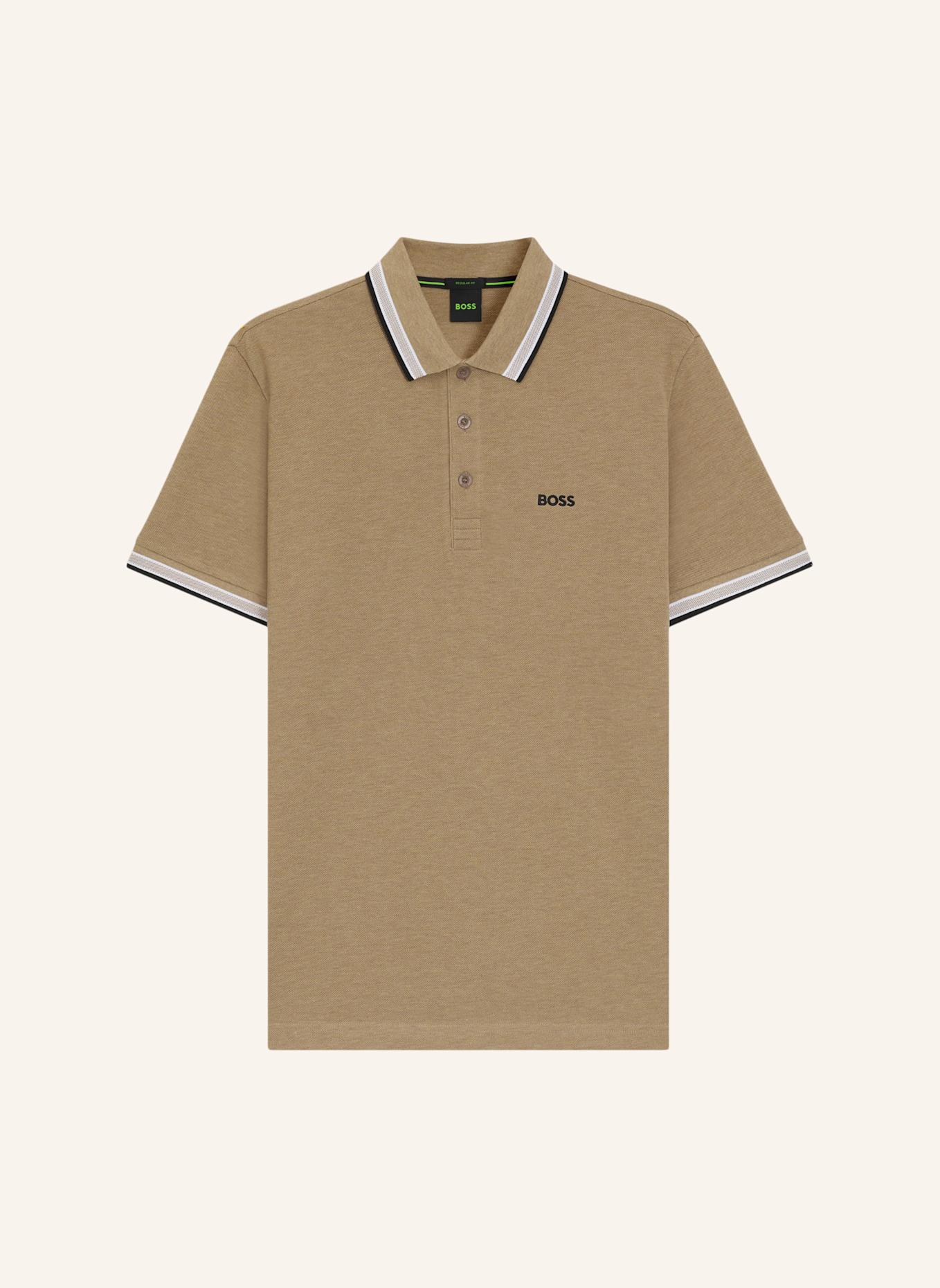 BOSS Piqué-Poloshirt PADDY CURVED Regular Fit: BEIGE