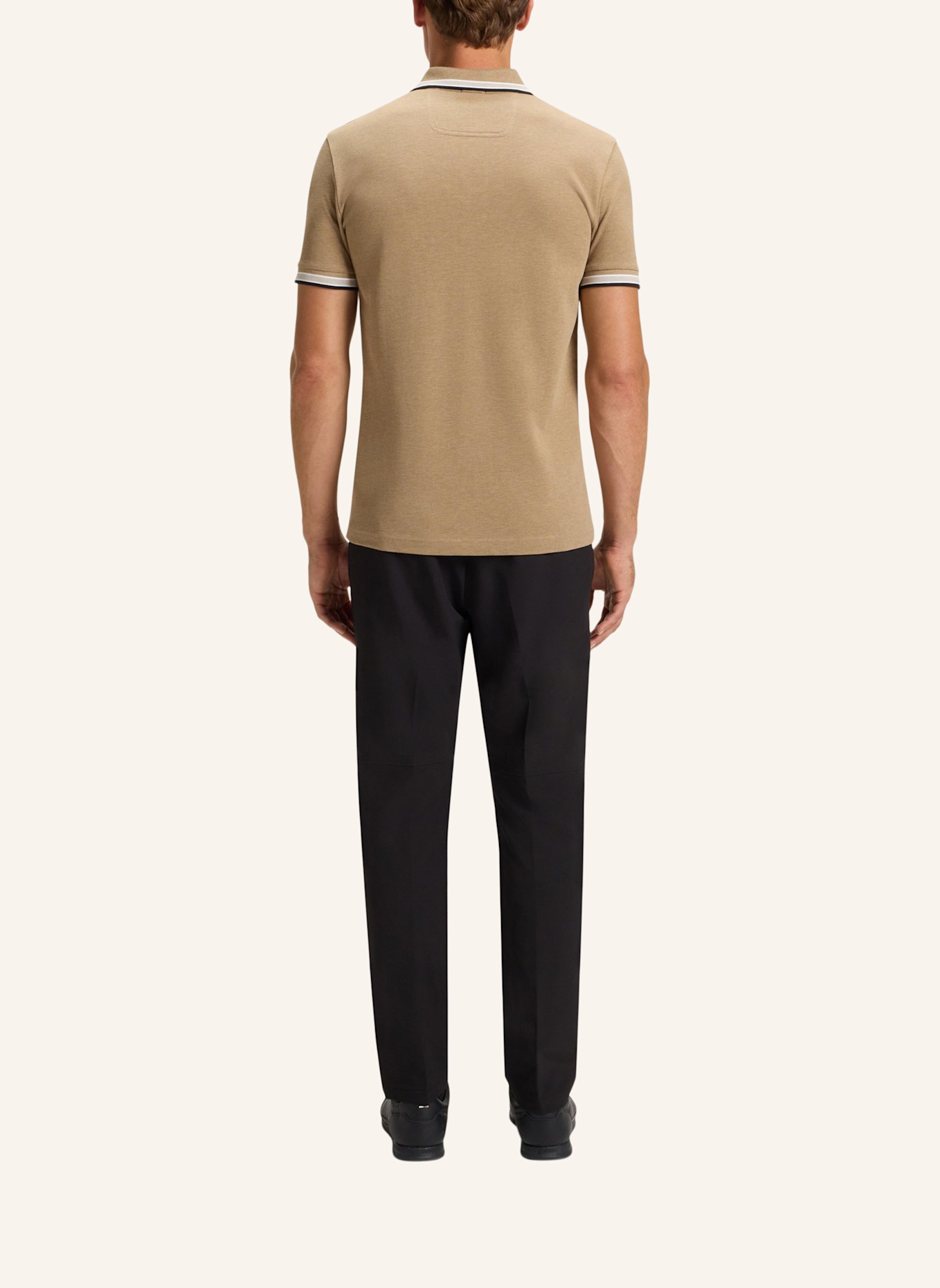 BOSS Piqué-Poloshirt PADDY CURVED Regular Fit: BEIGE