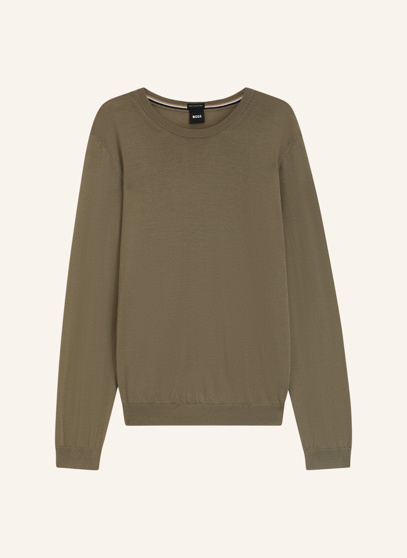 BOSS Pullover LENO: BRAUN