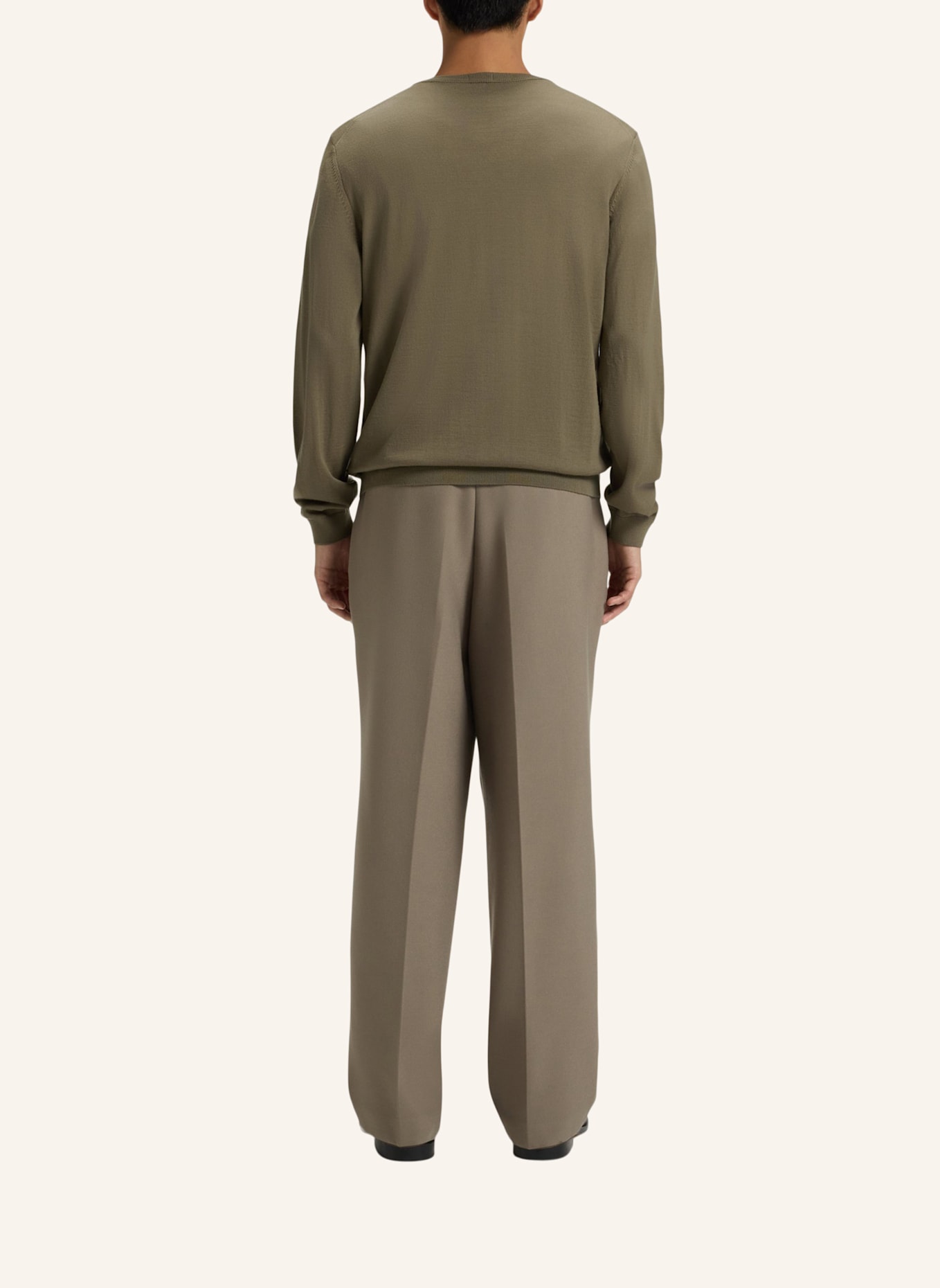 BOSS Pullover LENO: BRAUN