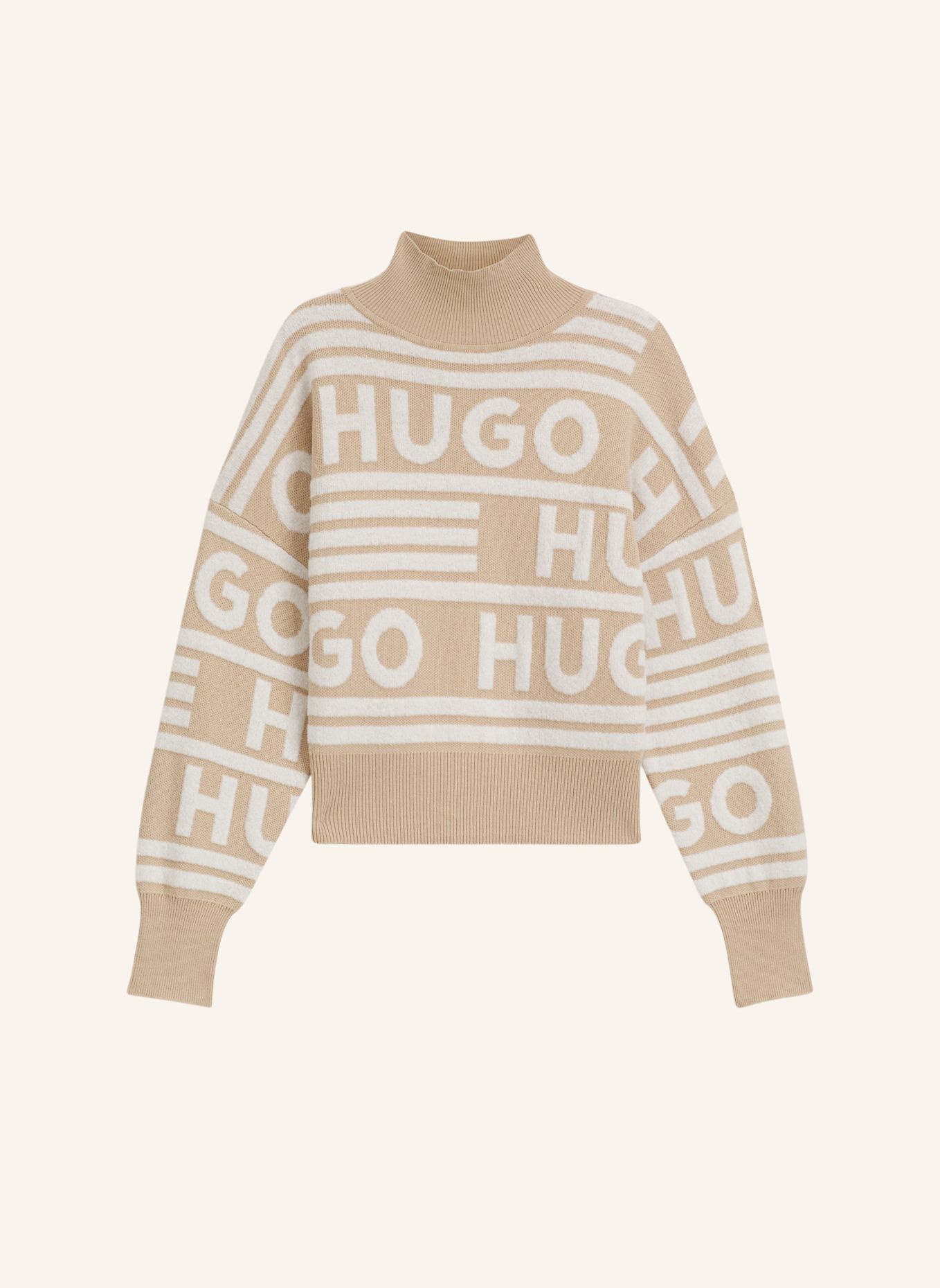 HUGO Pullover SISMINA Oversize Fit: BEIGE