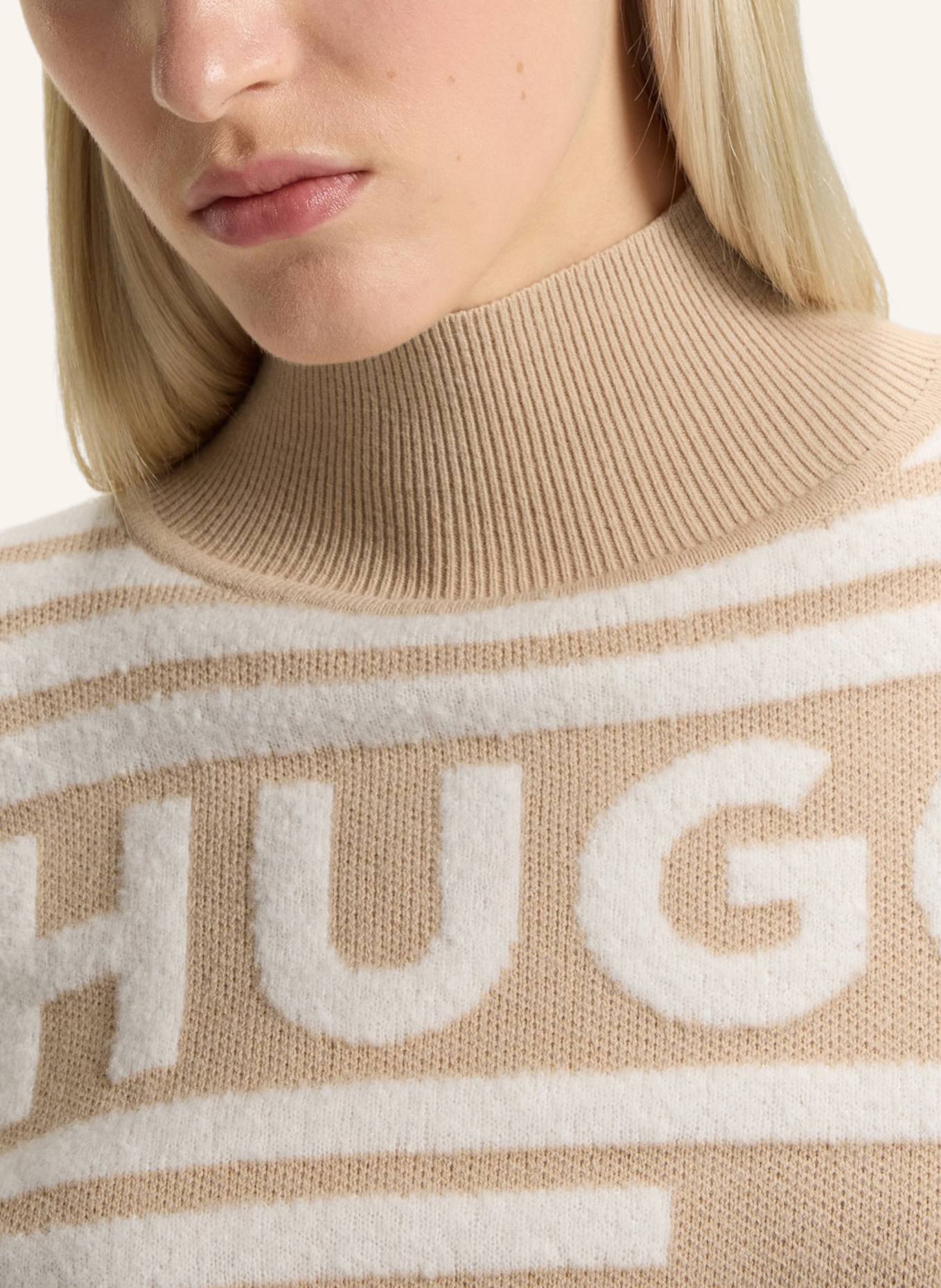HUGO Pullover SISMINA Oversize Fit: BEIGE