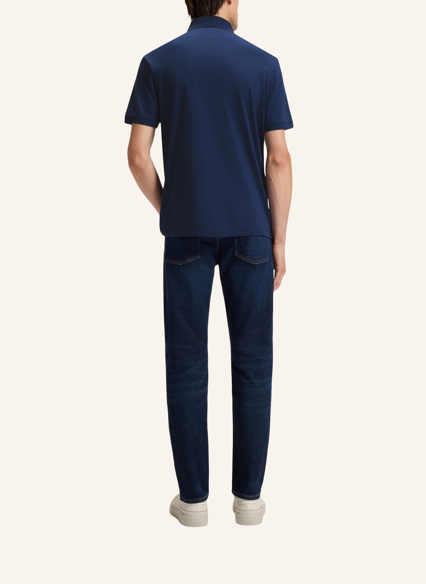 BOSS Poloshirt L-PERRY 14 Regular Fit: BLAUGRAU