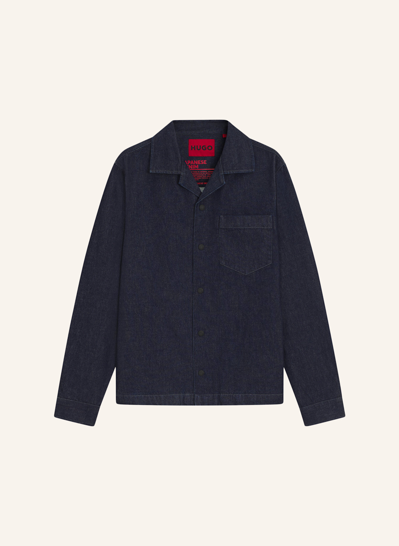 HUGO Business Hemd EDELO Oversize Fit: DUNKELBLAU