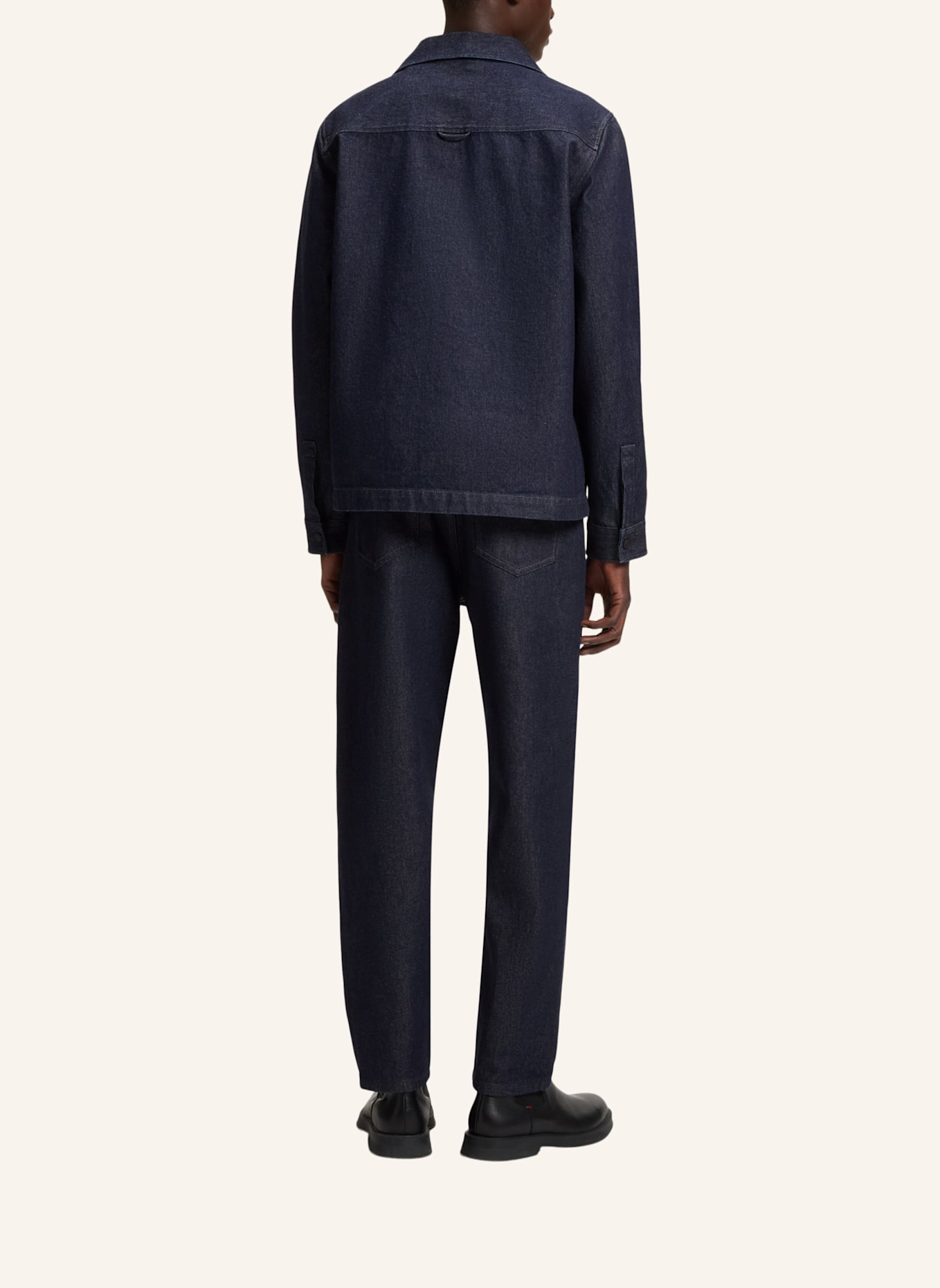 HUGO Business Hemd EDELO Oversize Fit: DUNKELBLAU