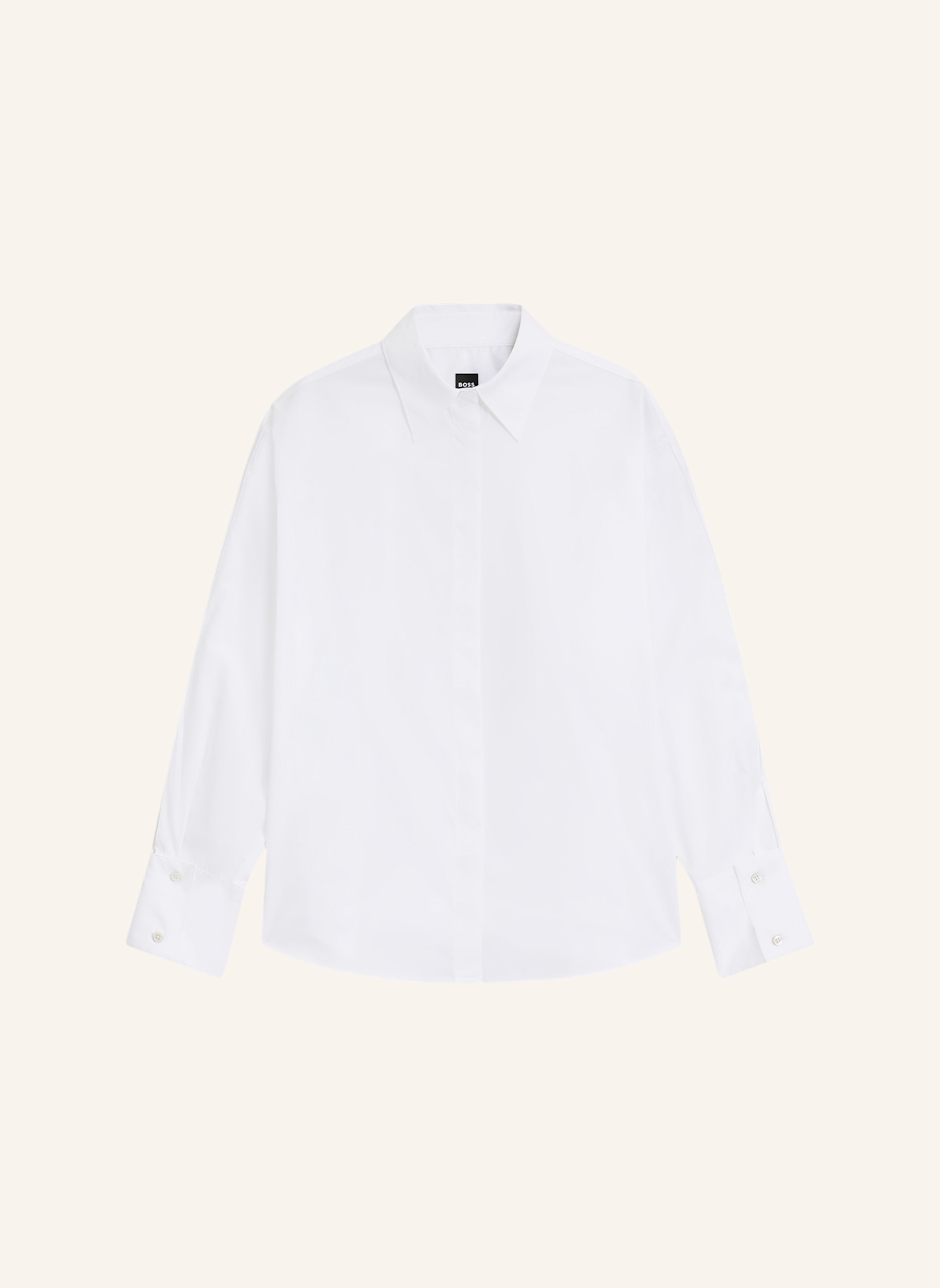 BOSS Business Bluse BINALIATI_FRIDAY Relaxed Fit: WEISS