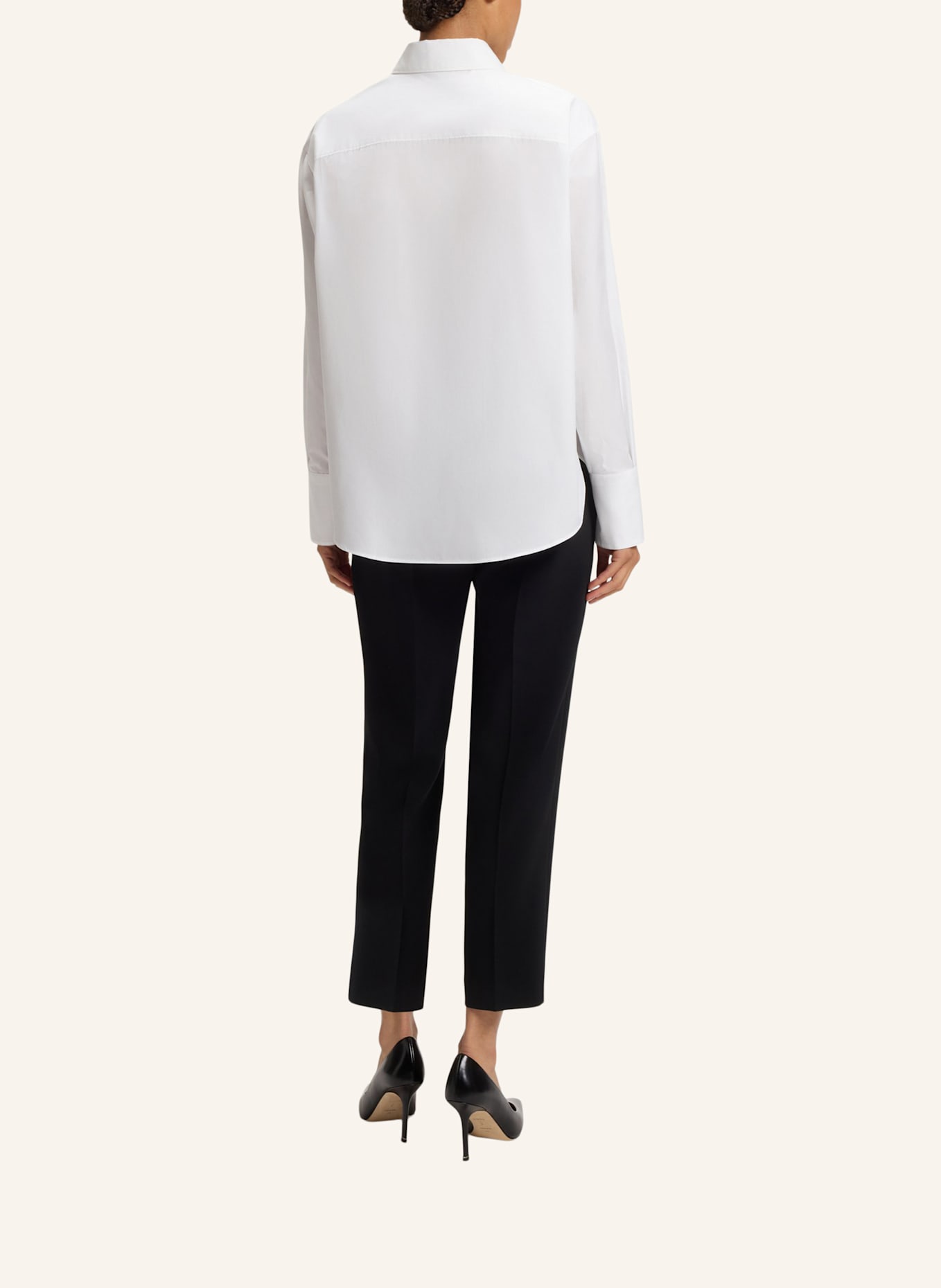 BOSS Business Bluse BINALIATI_FRIDAY Relaxed Fit: WEISS