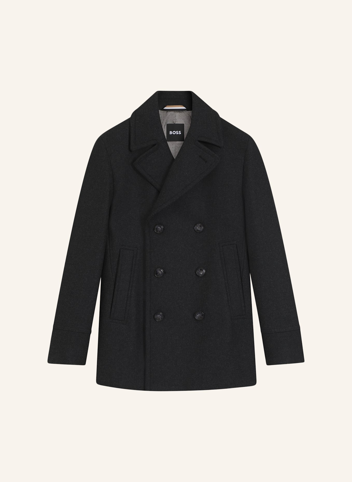 BOSS Klassischer Mantel H-HYDE-PCOAT-234 Slim Fit: GRAU