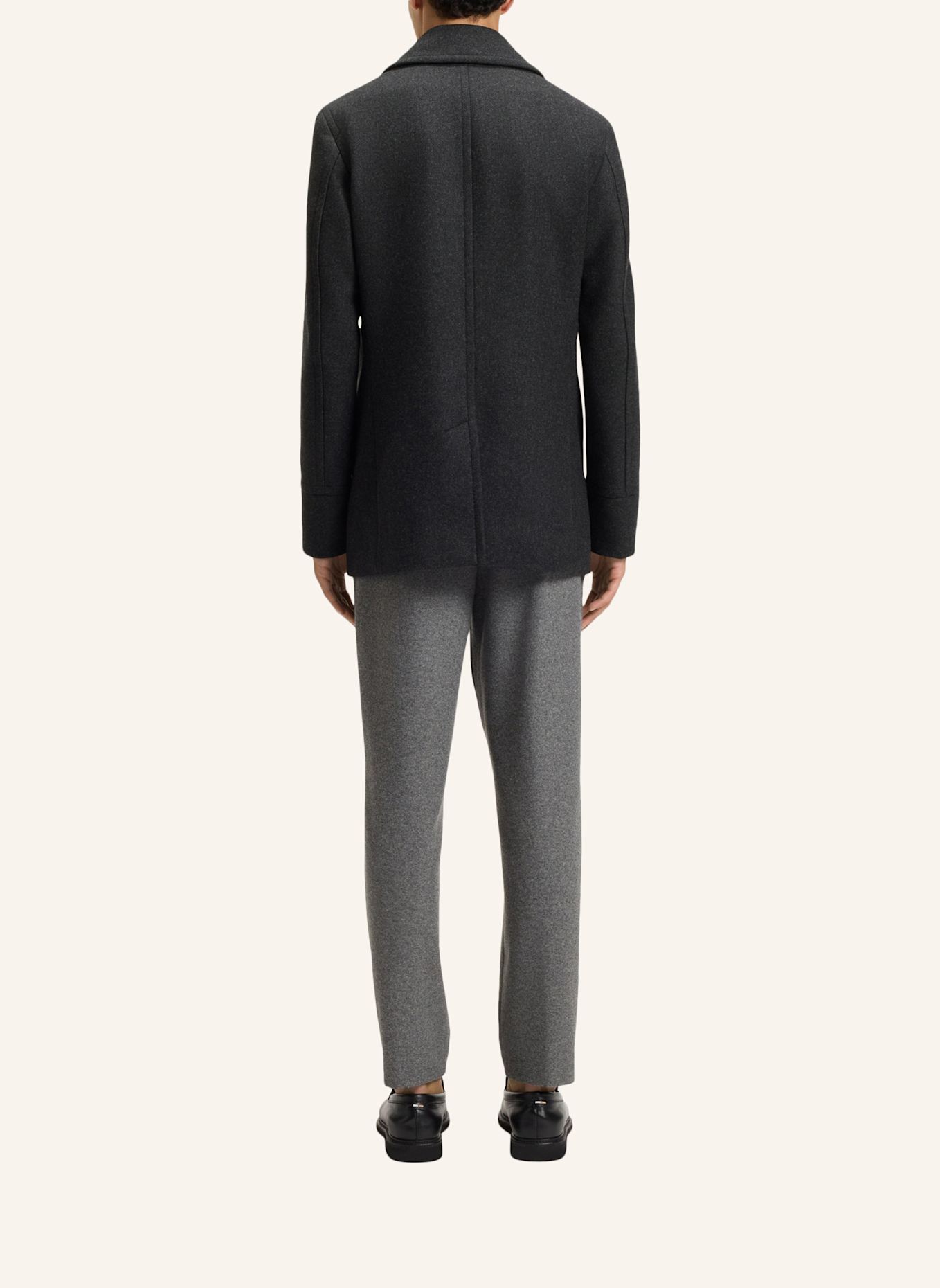 BOSS Klassischer Mantel H-HYDE-PCOAT-234 Slim Fit: GRAU