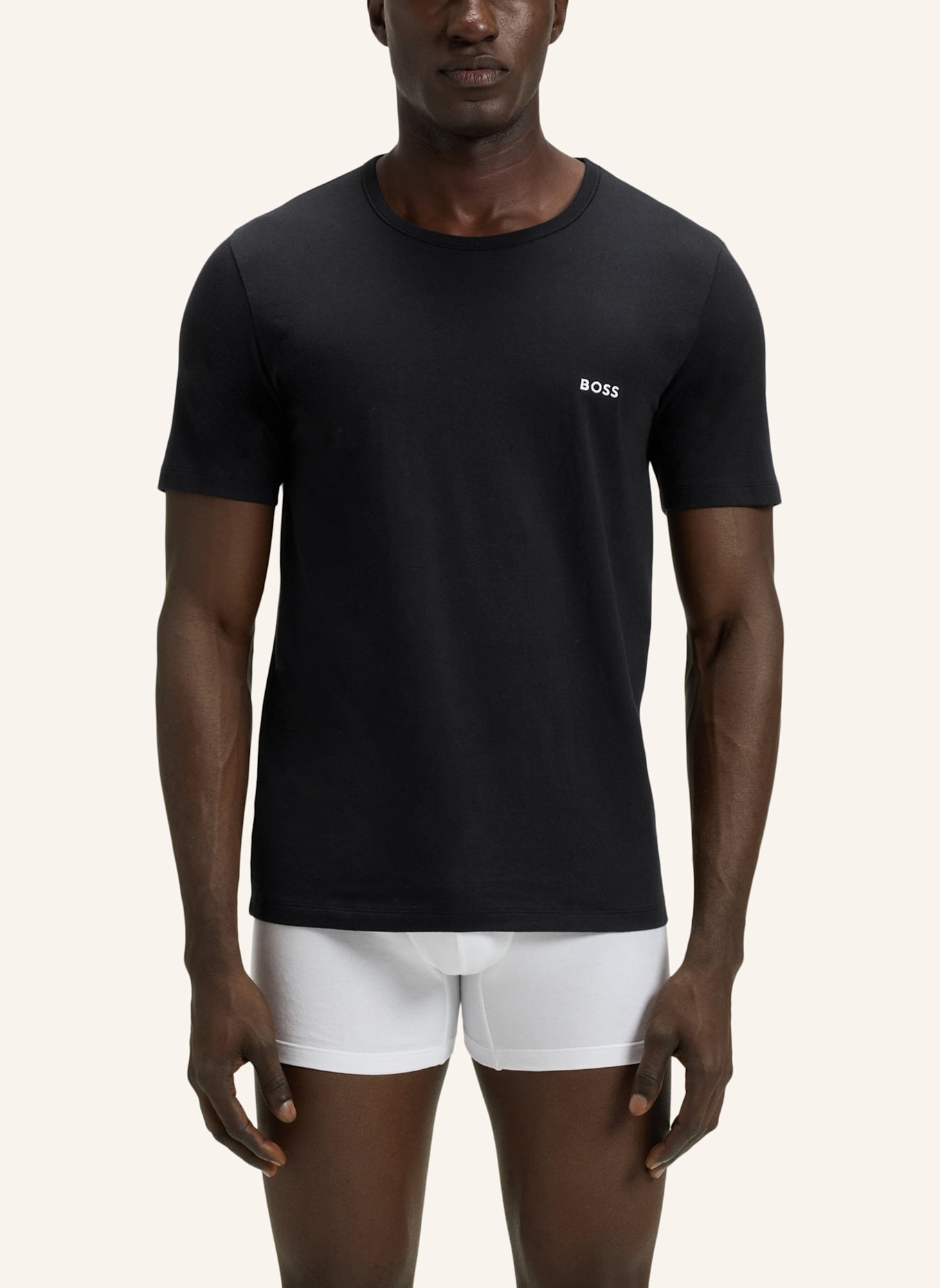 BOSS Unterwäsche Top TSHIRTRN 3P CLASSIC Regular Fit: WEISS