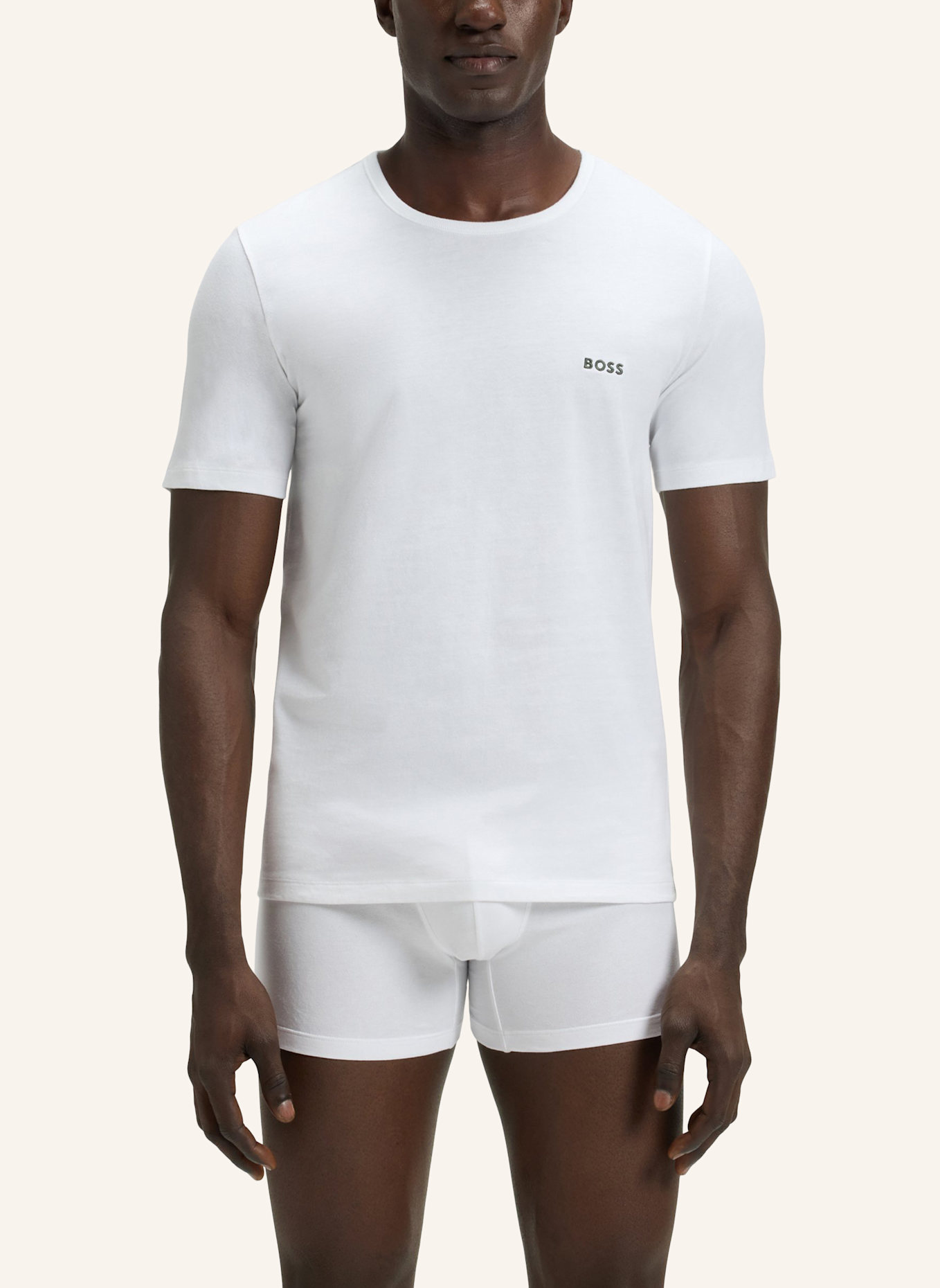BOSS Unterwäsche Top TSHIRTRN 3P CLASSIC Regular Fit: WEISS