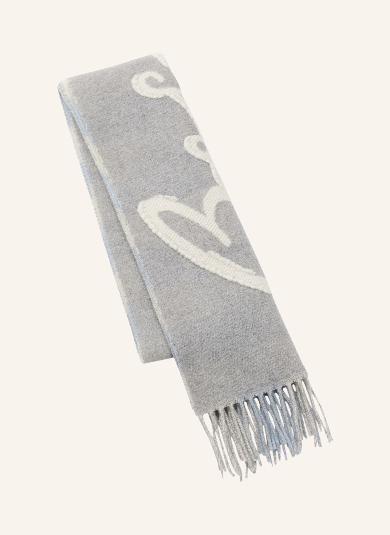 BOSS Gewebter Schal CECY_28*196: HELLGRAU