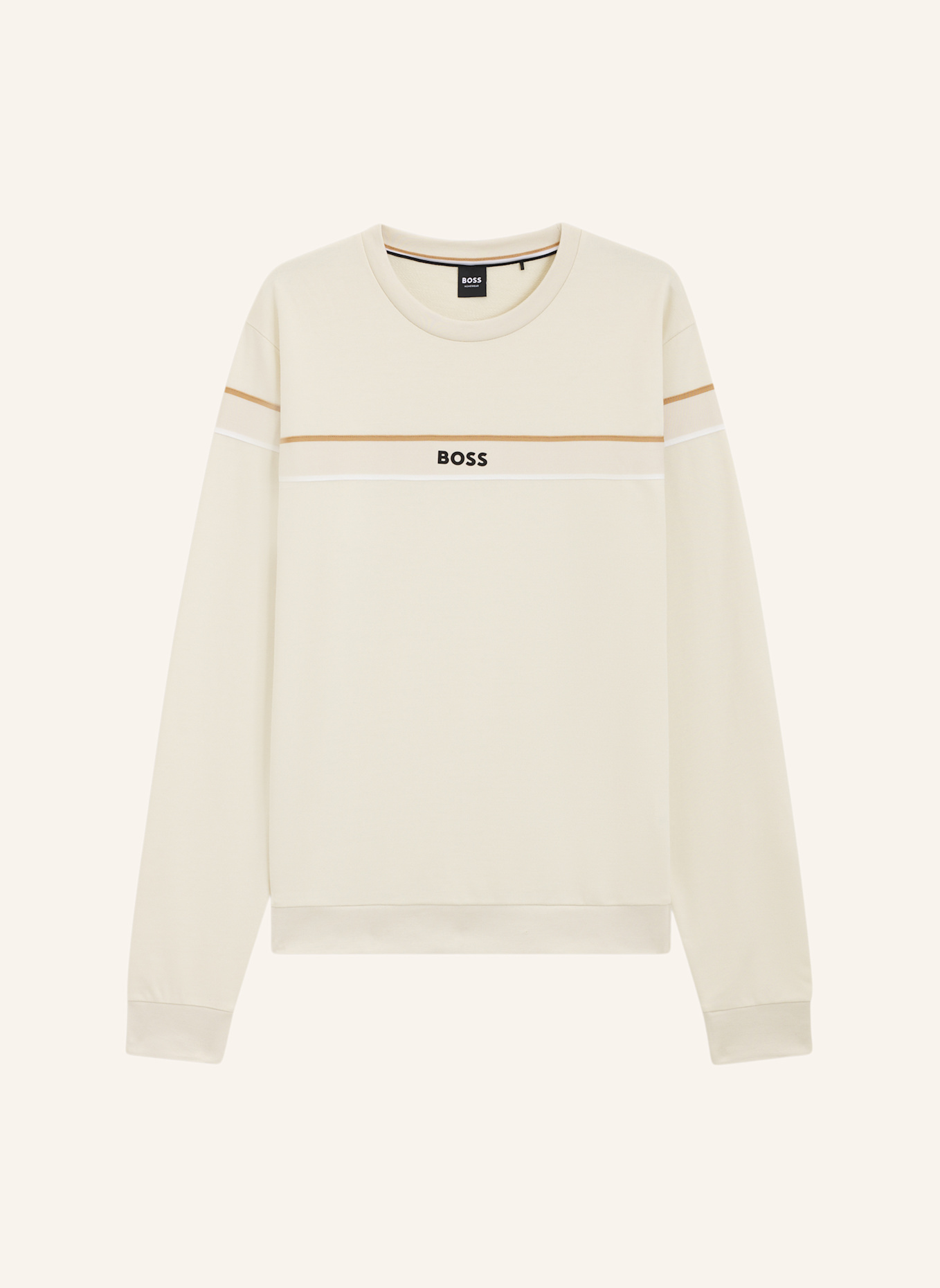 BOSS Loungewear Oberteil ICONIC SWEATSHIRT Regular Fit: WEISS