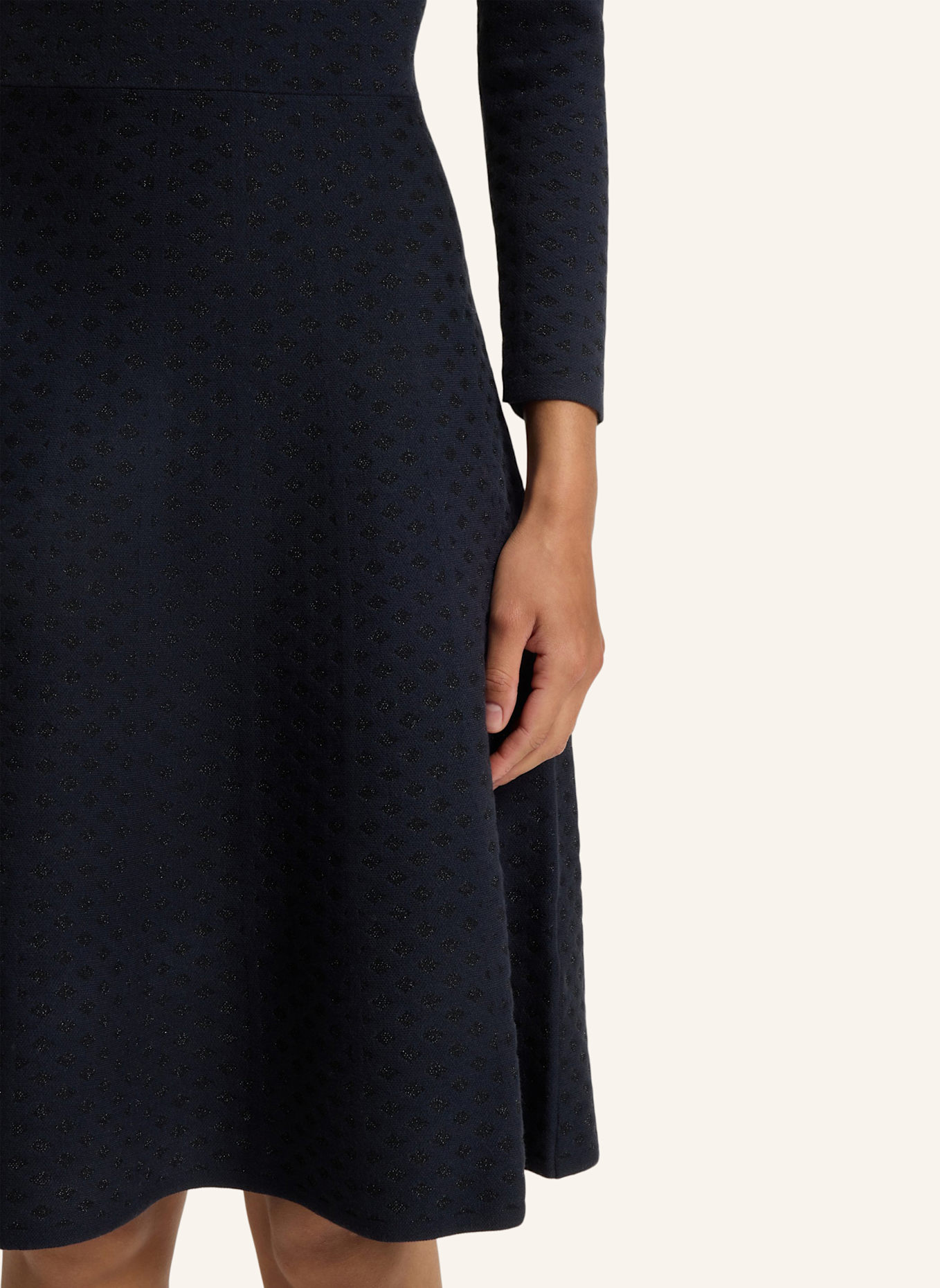 BOSS Gestricktes Kleid C_FAMME_1 Regular Fit: DUNKELBLAU