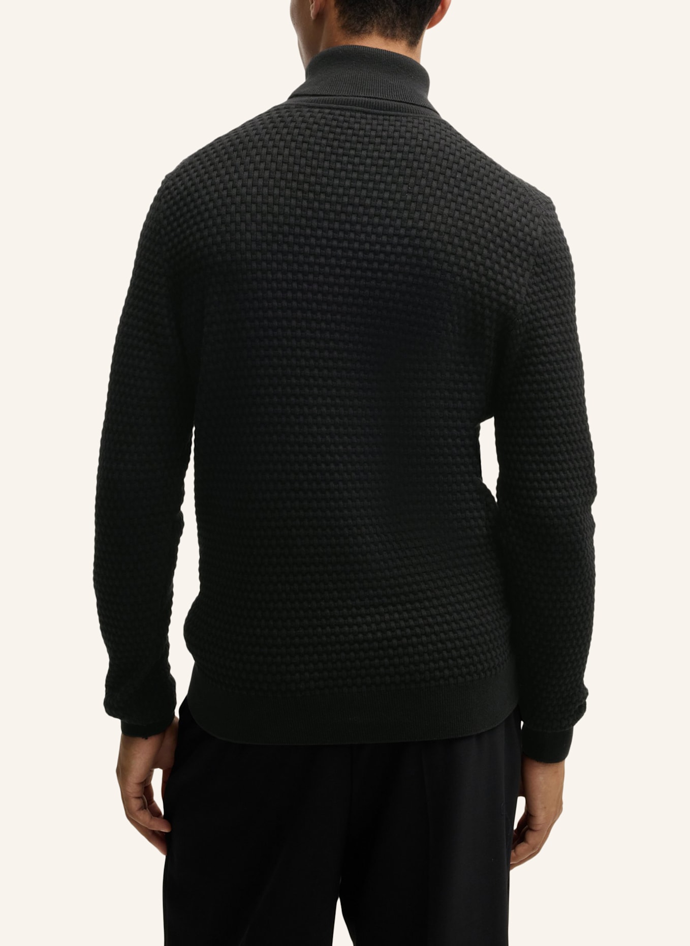 HUGO Pullover SMATTOR Regular Fit: SCHWARZ