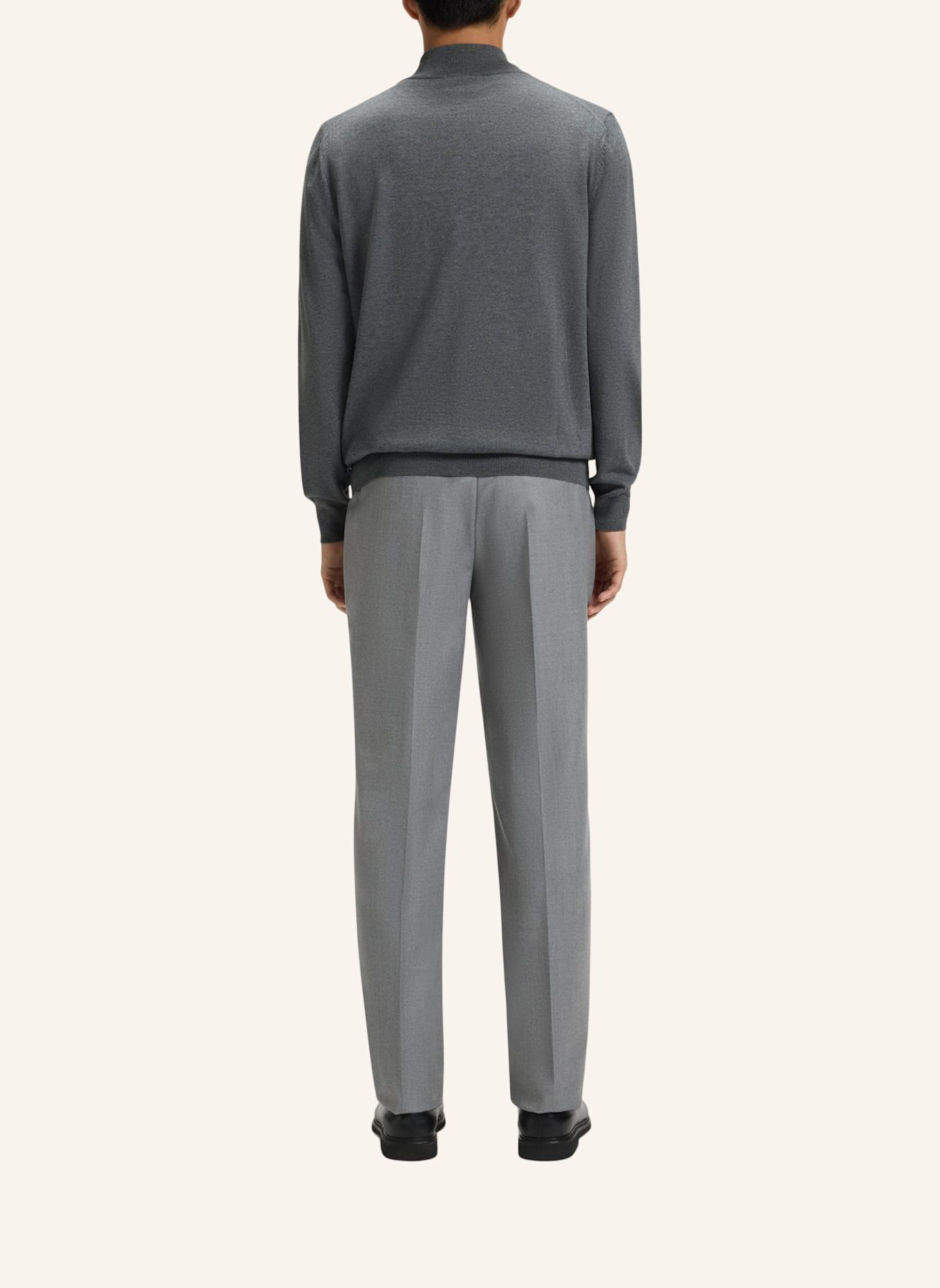 BOSS Strickjacke BALONSO-L Regular Fit: GRAU