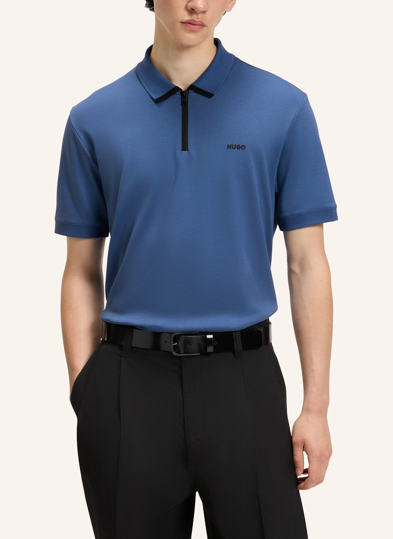 HUGO Poloshirt DALOMINO Regular Fit: BLAU