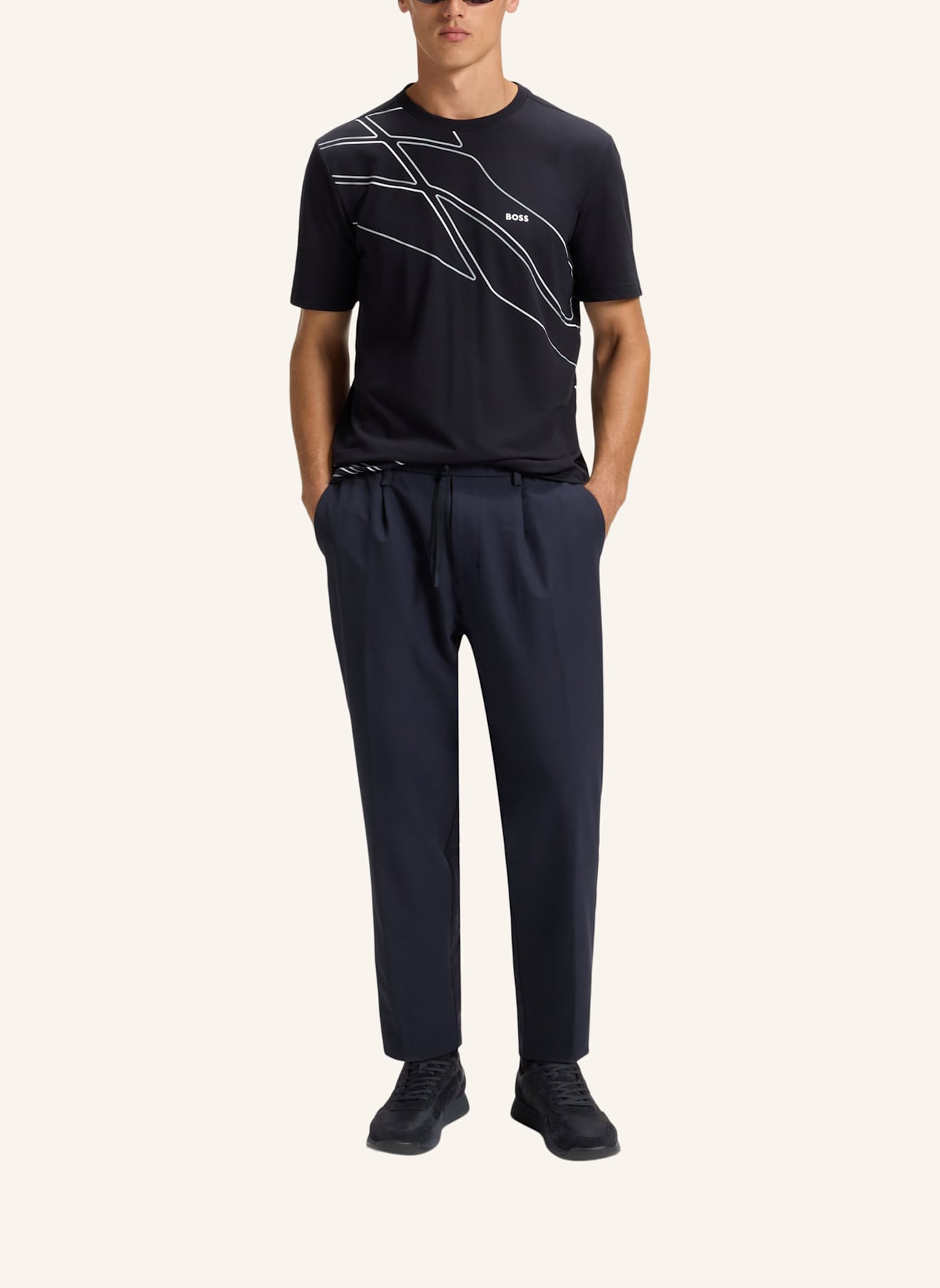 BOSS Sneaker TITANIUM_RUNN_SDNYPA: DUNKELBLAU