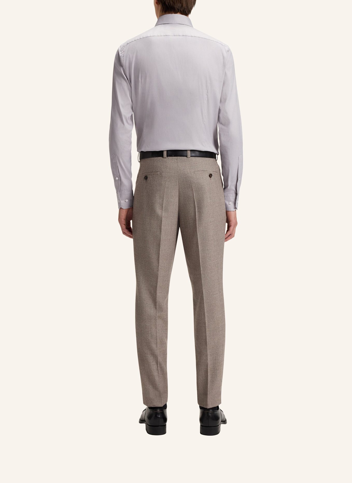 BOSS Business Hemd L-HAYS-KENT-C1-243 Slim Fit: BEIGE