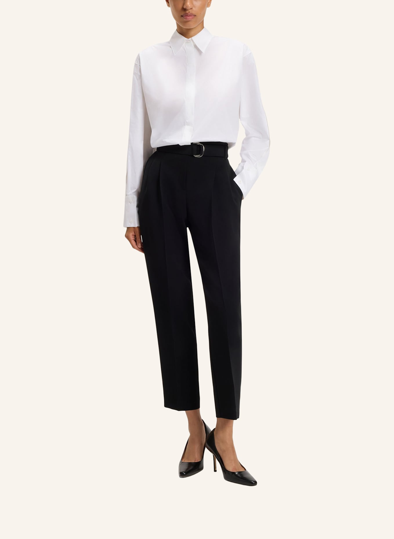 BOSS Business Bluse BINALIATI_FRIDAY Relaxed Fit: WEISS