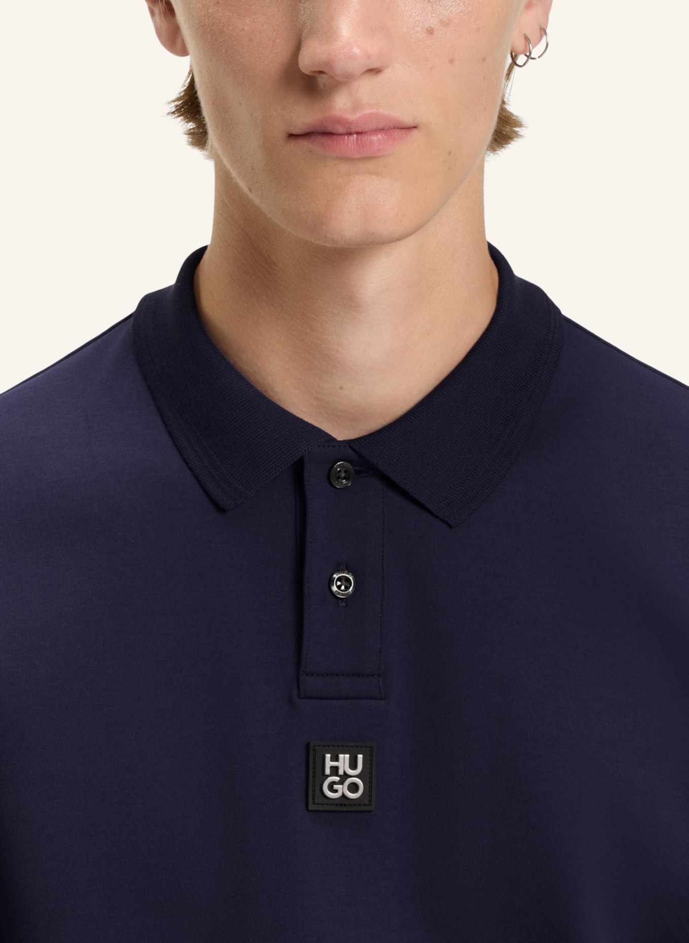 HUGO Poloshirt DEABONO_D Regular Fit: DUNKELBLAU