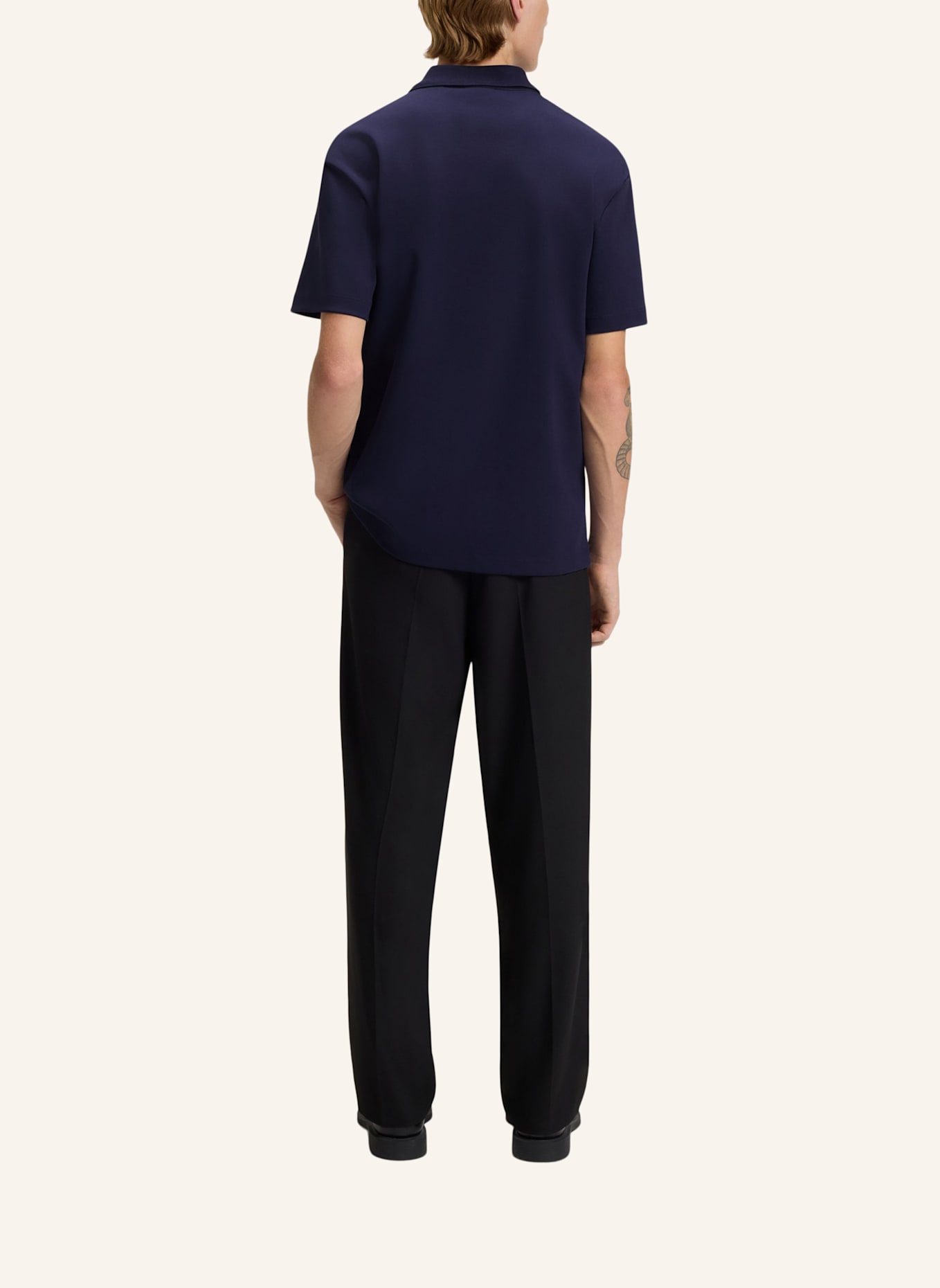 HUGO Poloshirt DEABONO_D Regular Fit: DUNKELBLAU