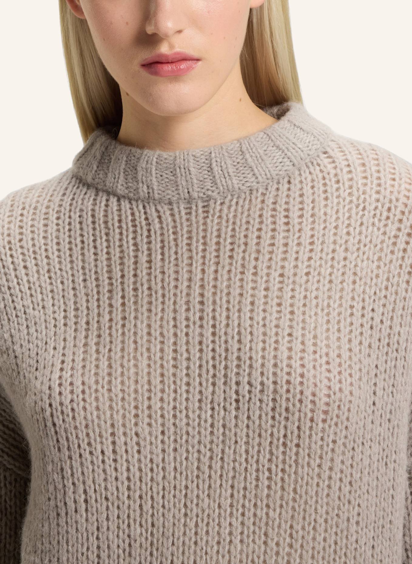 HUGO Pullover SLOOSSY Oversize Fit: BEIGE