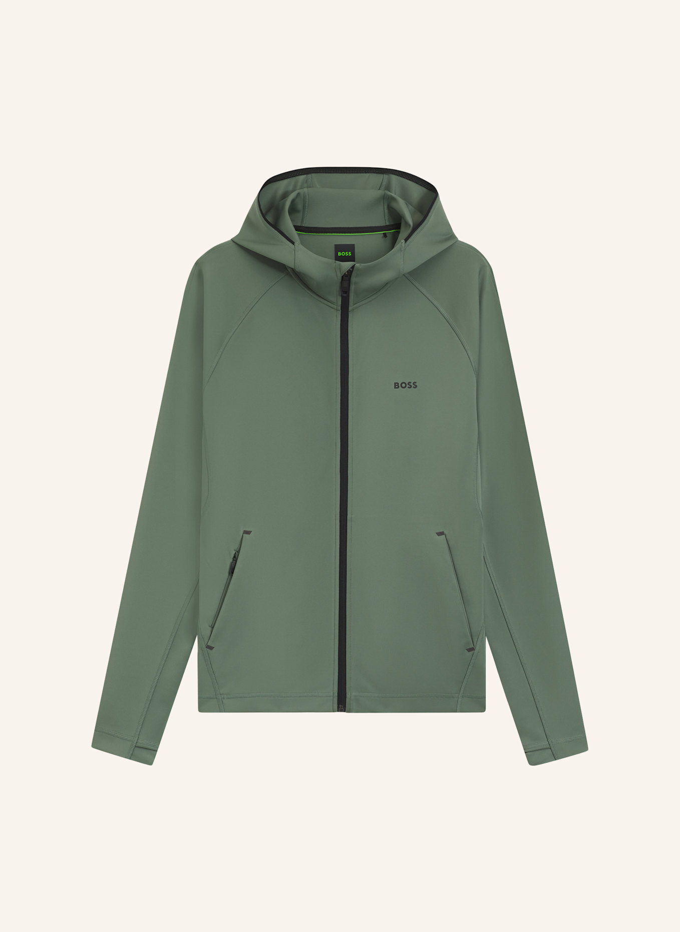 BOSS Trainingsjacke SICON ACTIVE: HELLGRÜN