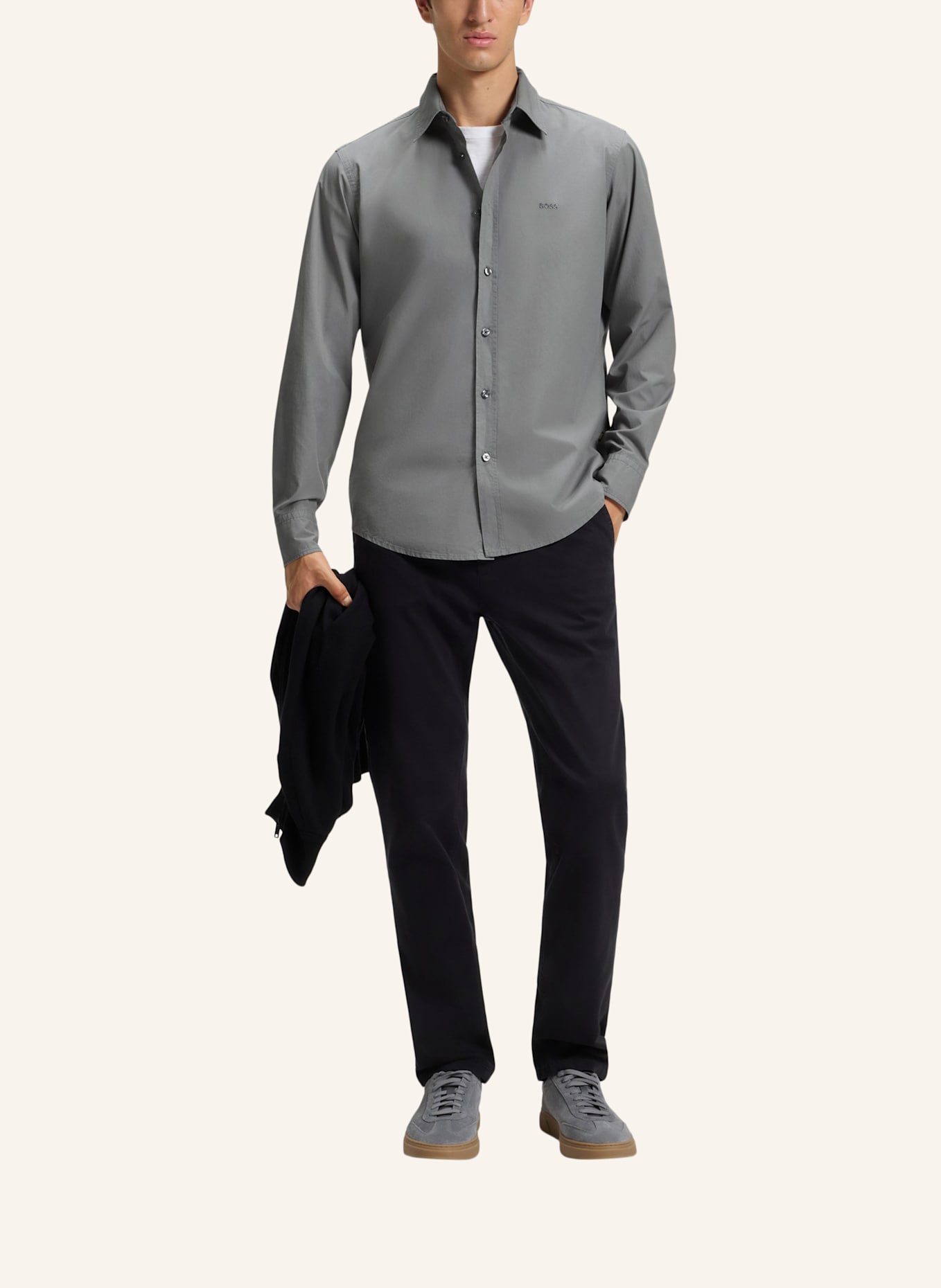 BOSS Hemd RELEGANT Regular Fit: GRAU