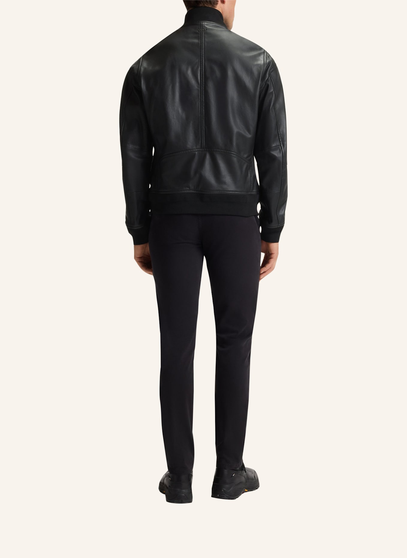 BOSS Lederblouson JOBRICE: SCHWARZ