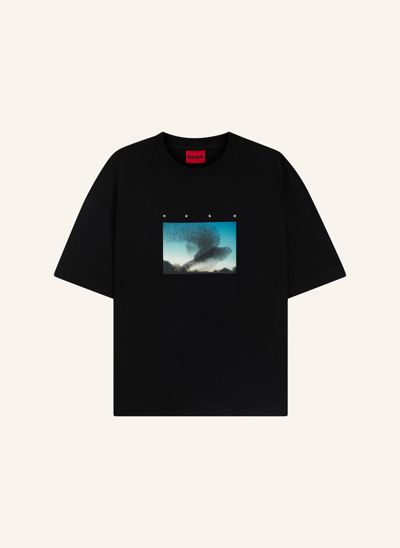 HUGO T-Shirt DORIZON Oversize Fit: SCHWARZ