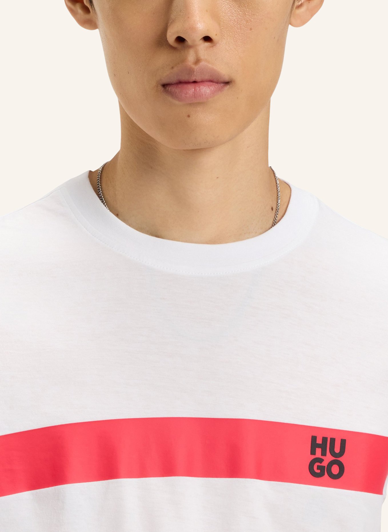 HUGO T-Shirt DZOKIS_IN Regular Fit: WEISS