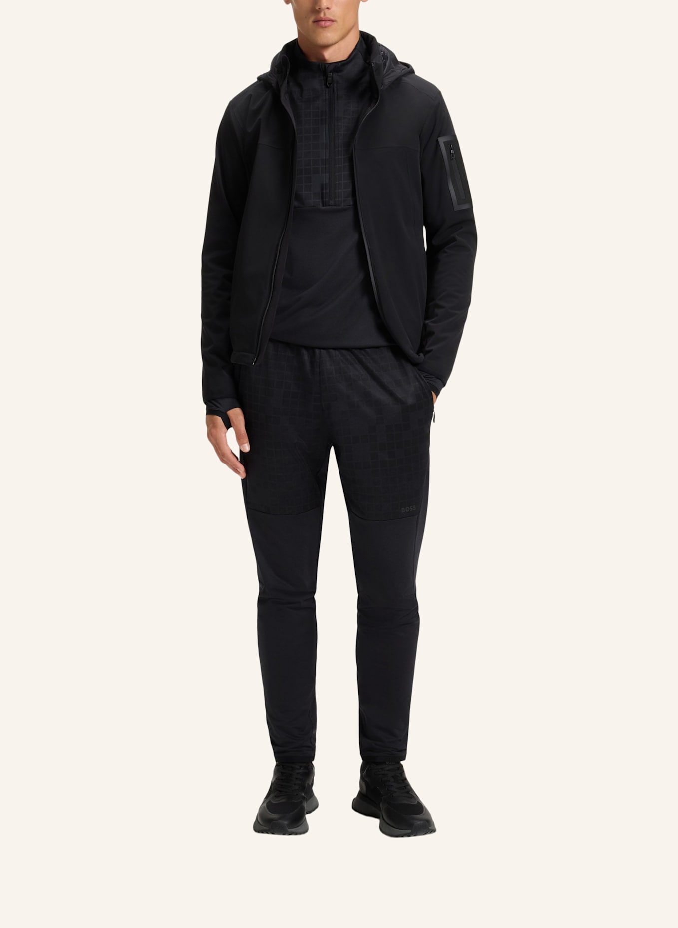 BOSS Sweatshirt SW_JUMP QZ Regular Fit: DUNKELBLAU