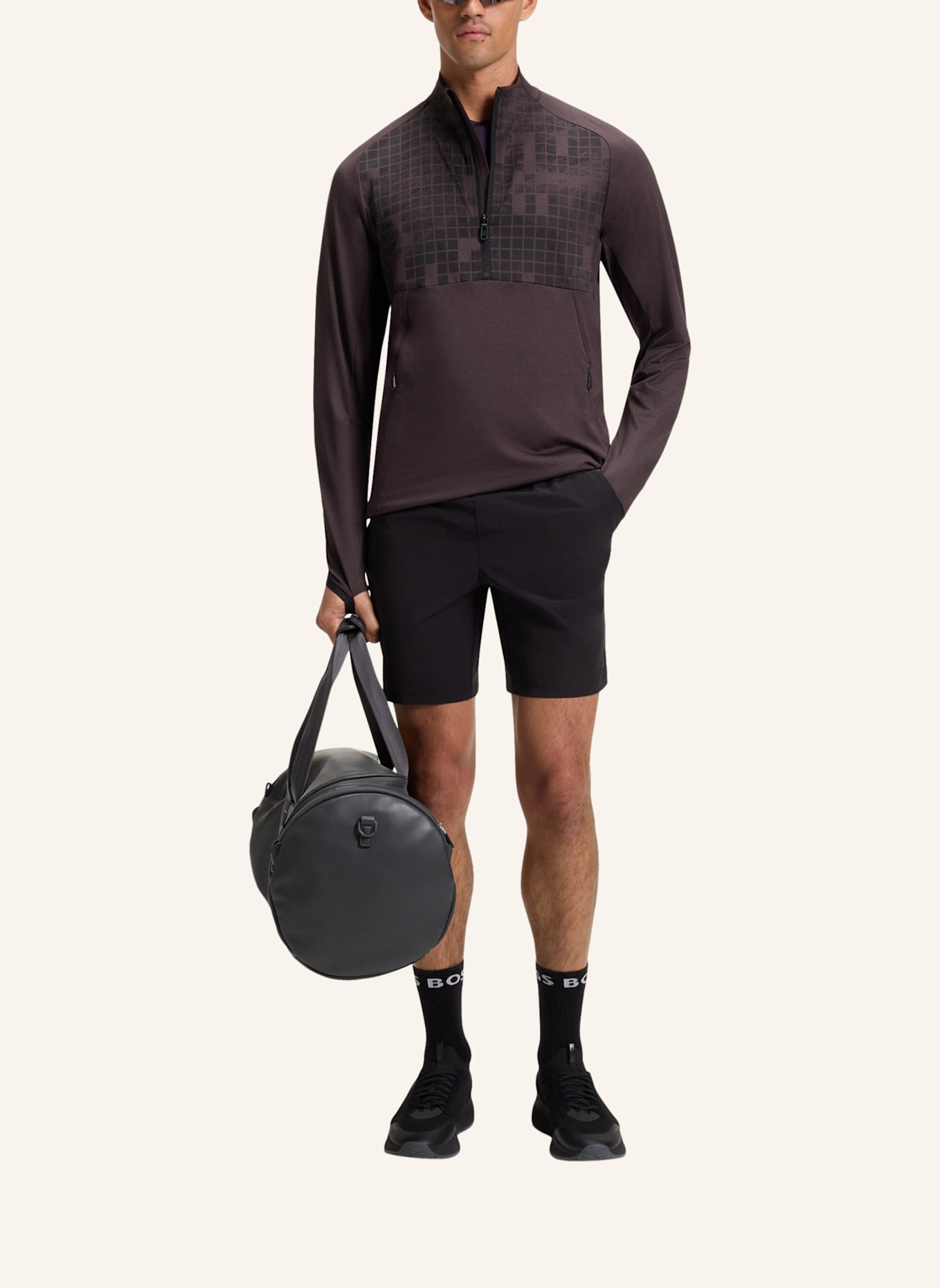 BOSS Sweatshirt SW_JUMP QZ Regular Fit: LILA