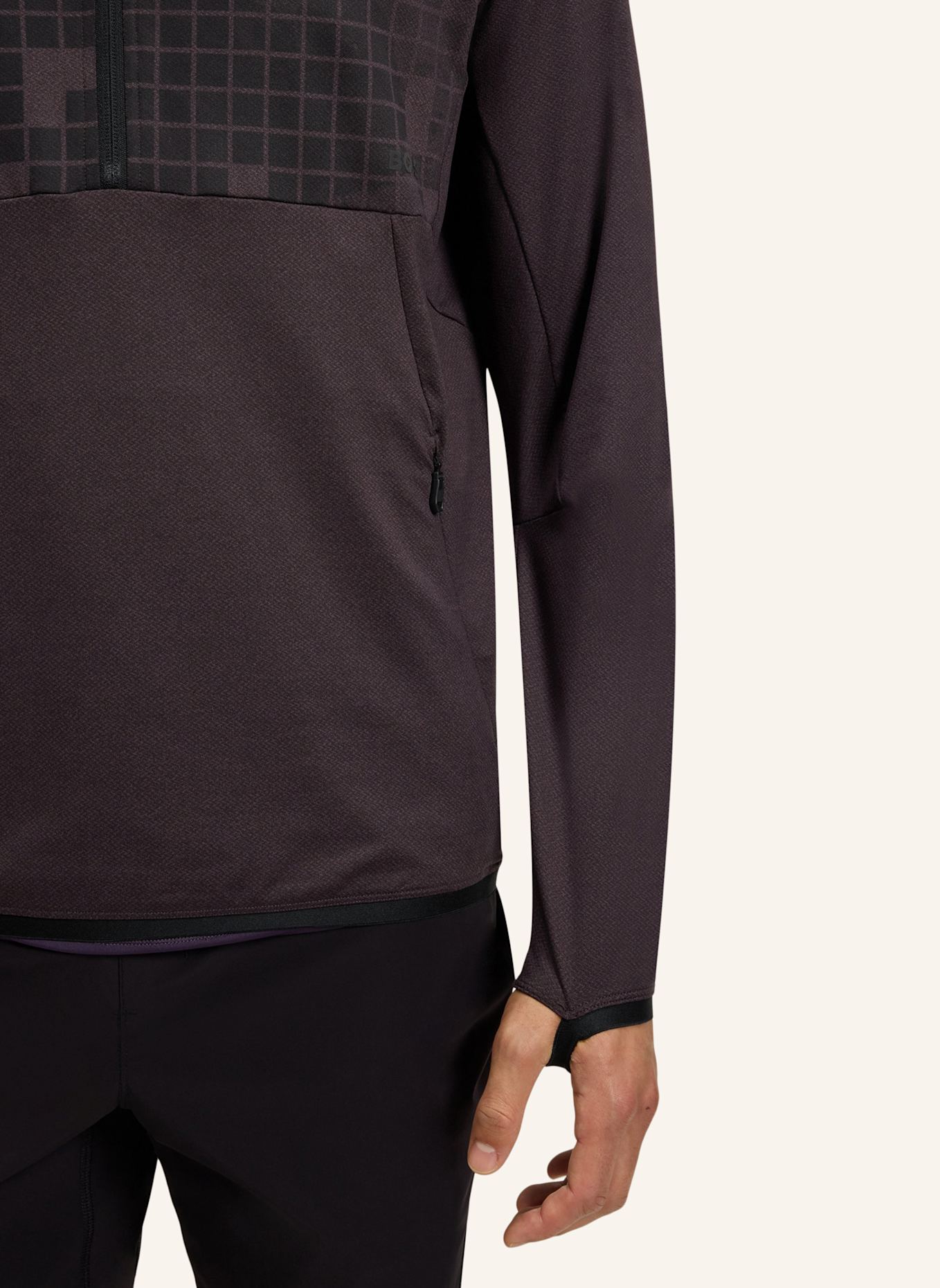 BOSS Sweatshirt SW_JUMP QZ Regular Fit: LILA