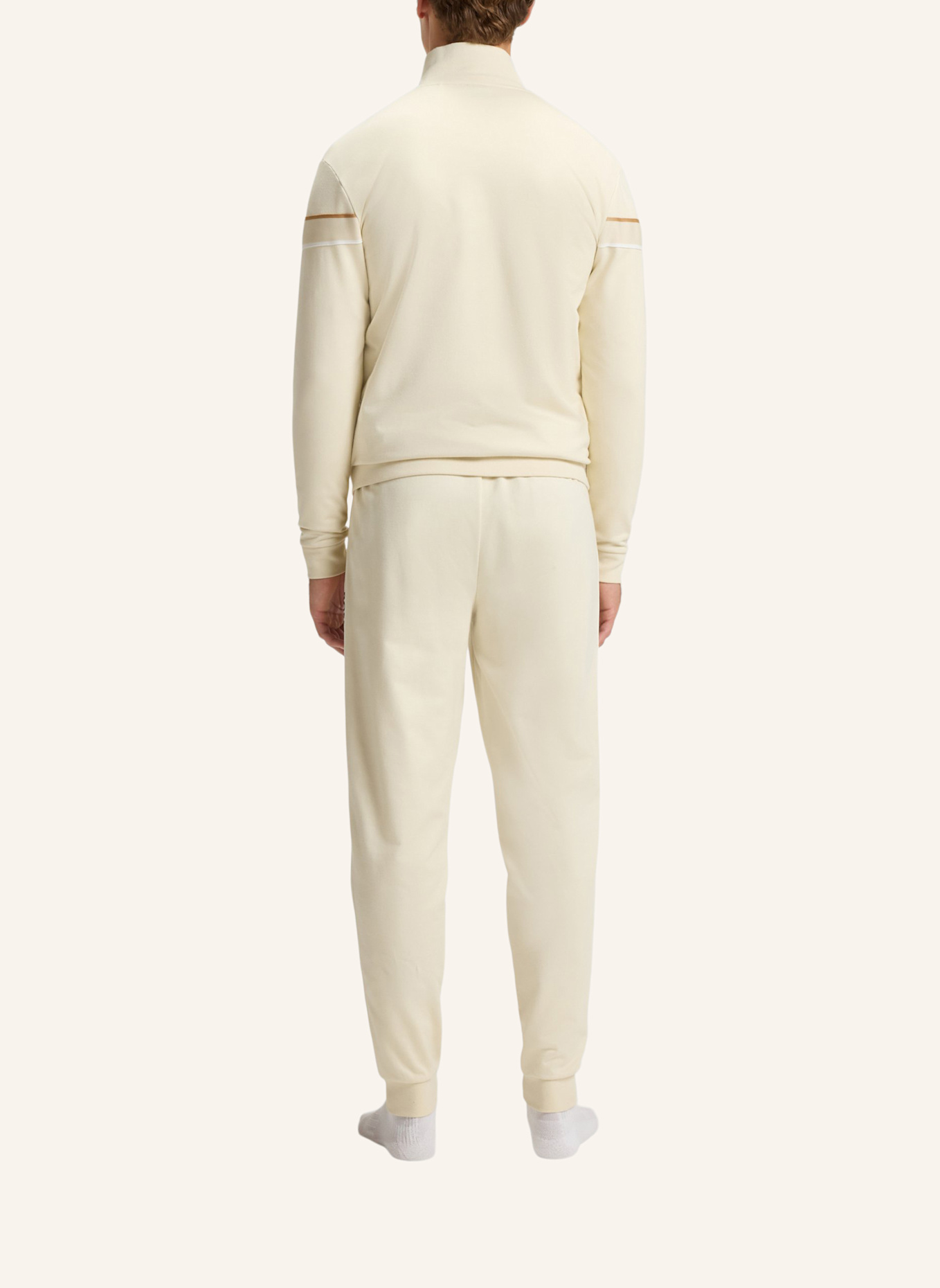 BOSS Loungewear Jacke ICONIC JACKET ZIP Regular Fit: WEISS