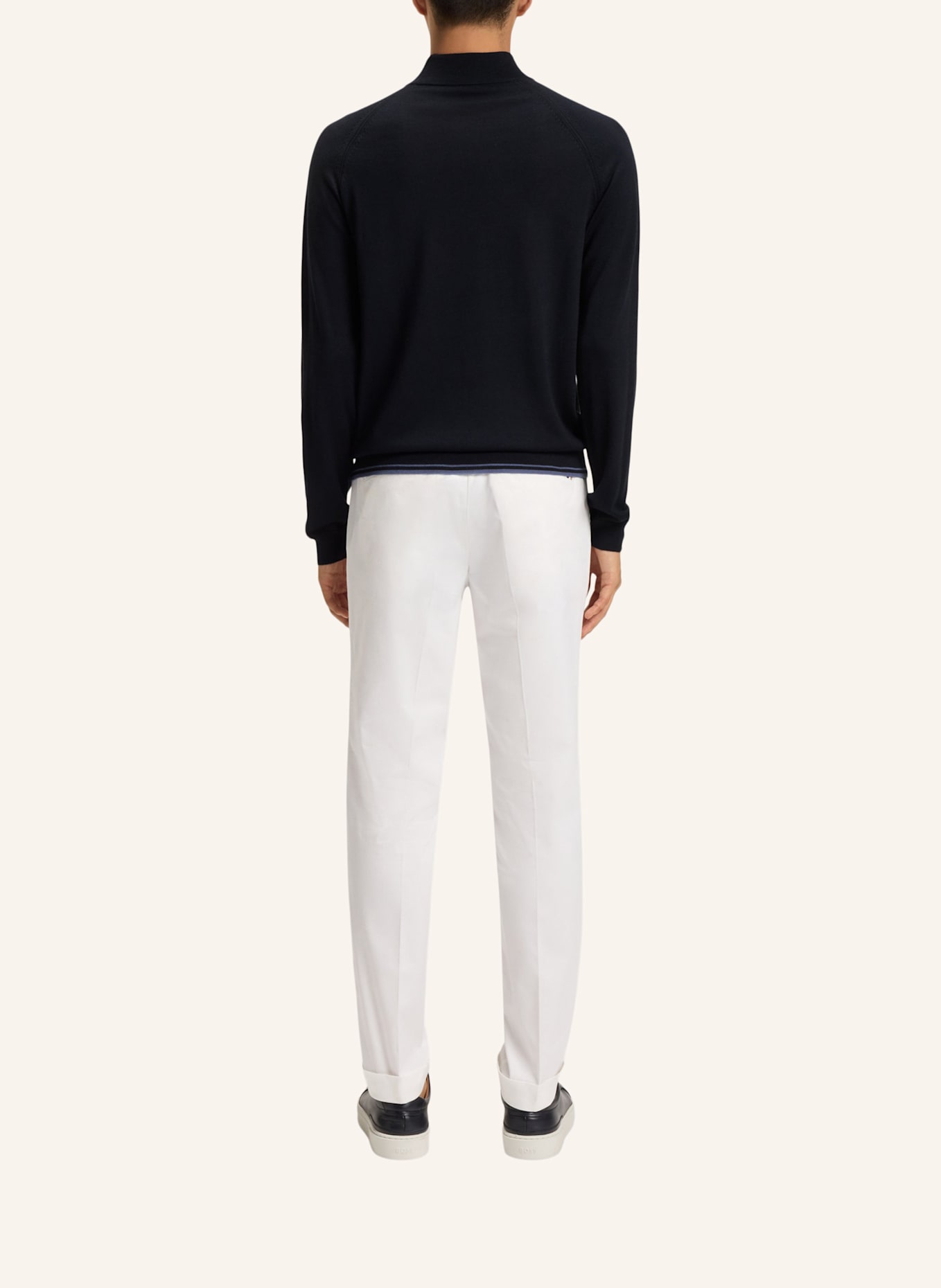 BOSS Pullover PERFINO_IN Regular Fit: DUNKELBLAU