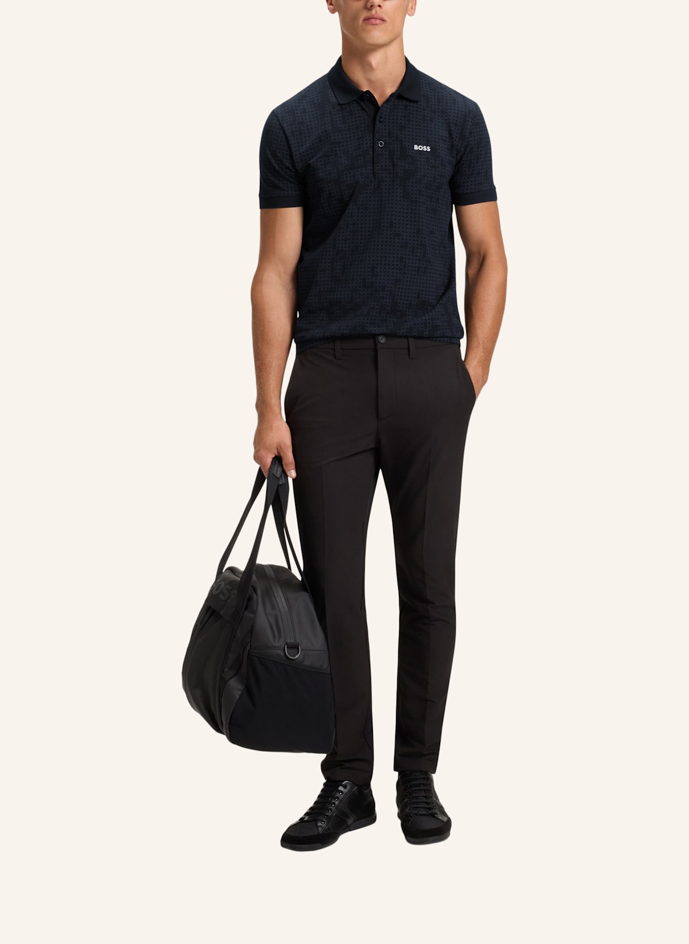 BOSS Poloshirt POLO AO ZONE Regular Fit: SCHWARZ