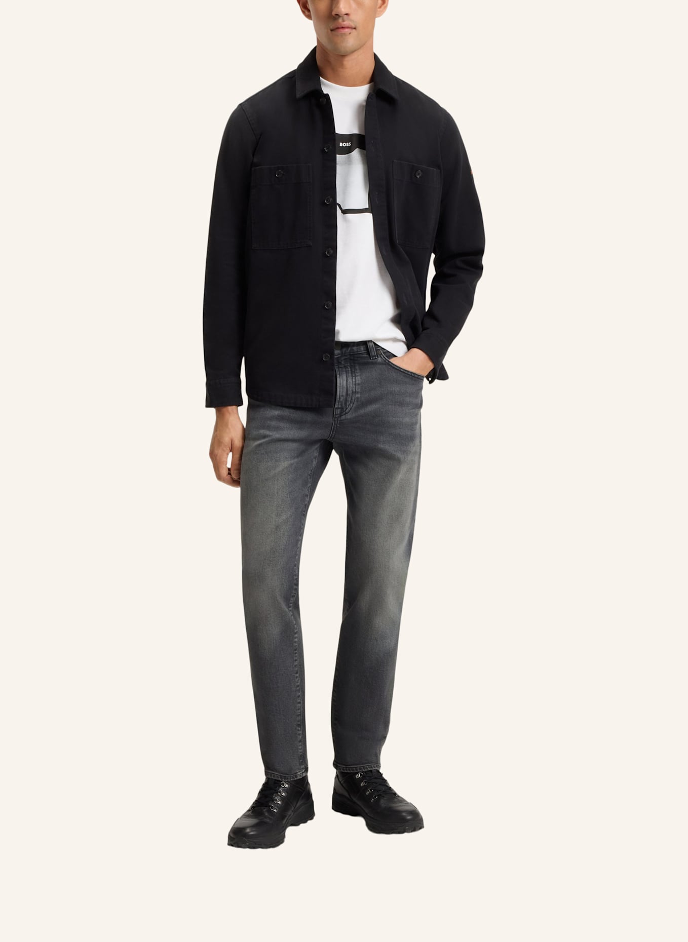 BOSS Jeans RE.MAINE BO Regular Fit: GRAU