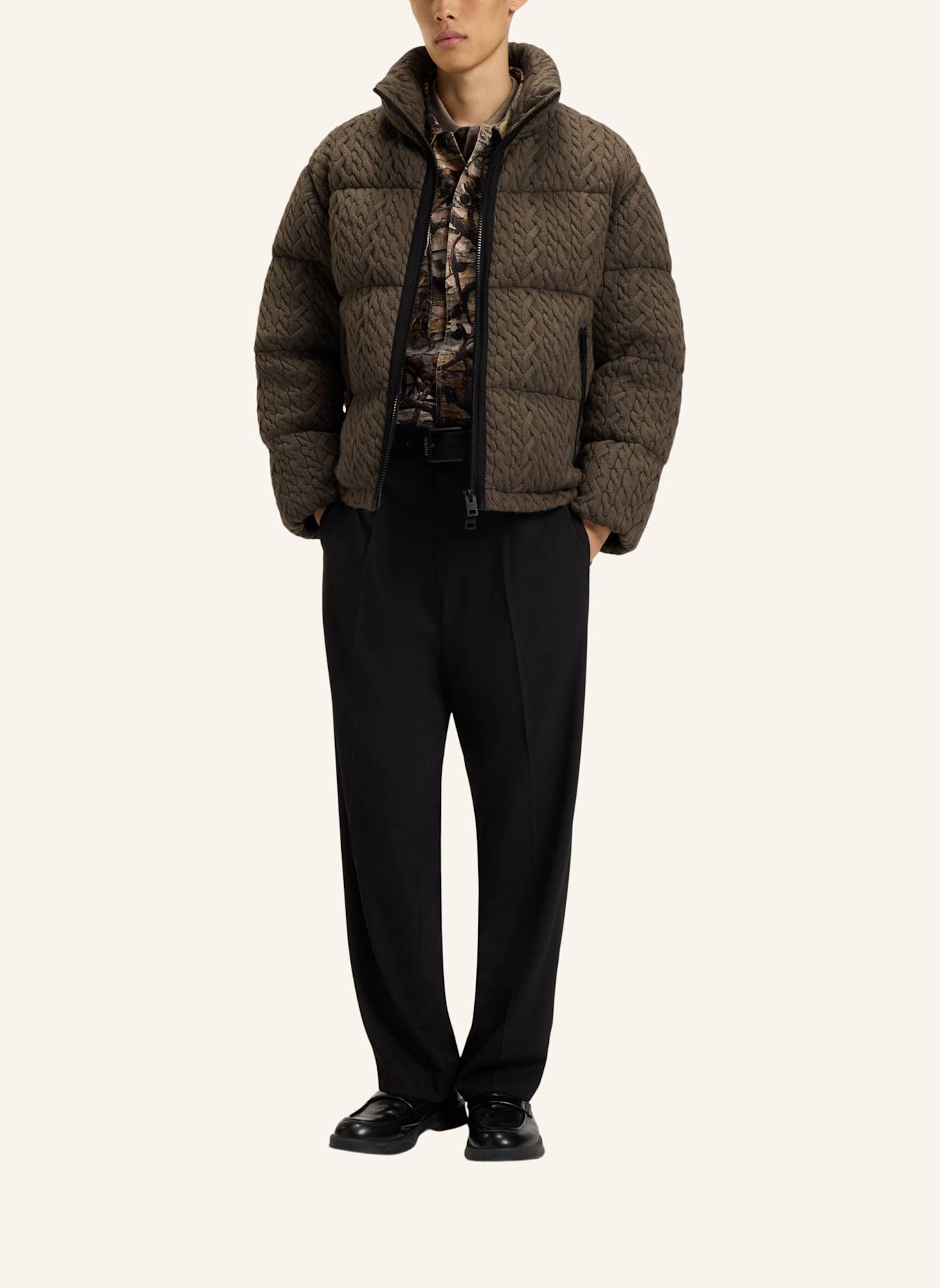 HUGO Casual Jacke BENOVO2541 Regular Fit: GRAU