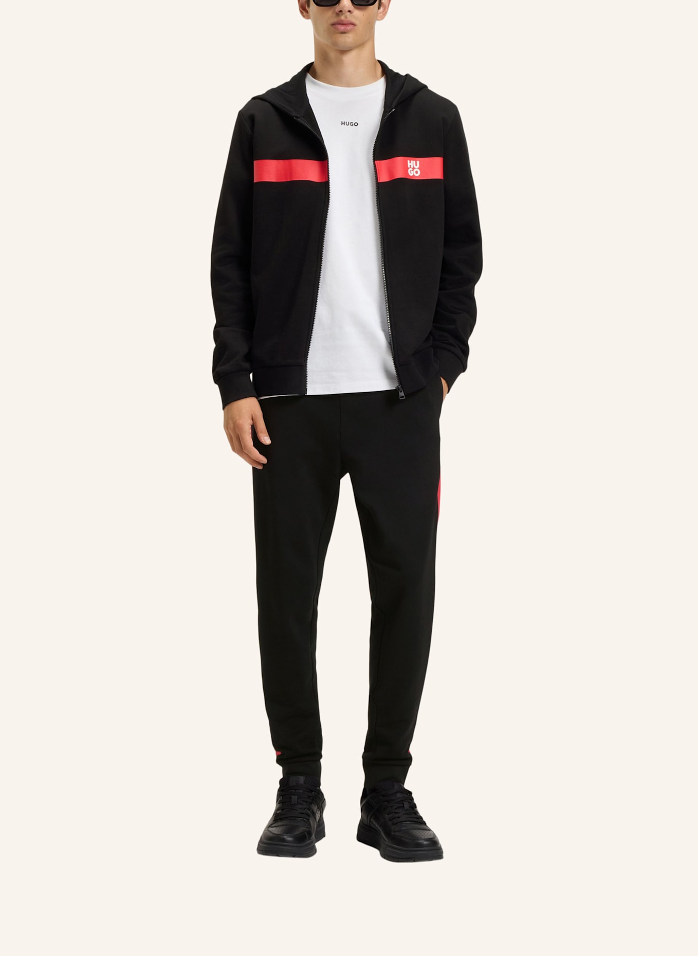 HUGO Casual Hose DZENAN_IN Regular Fit: SCHWARZ